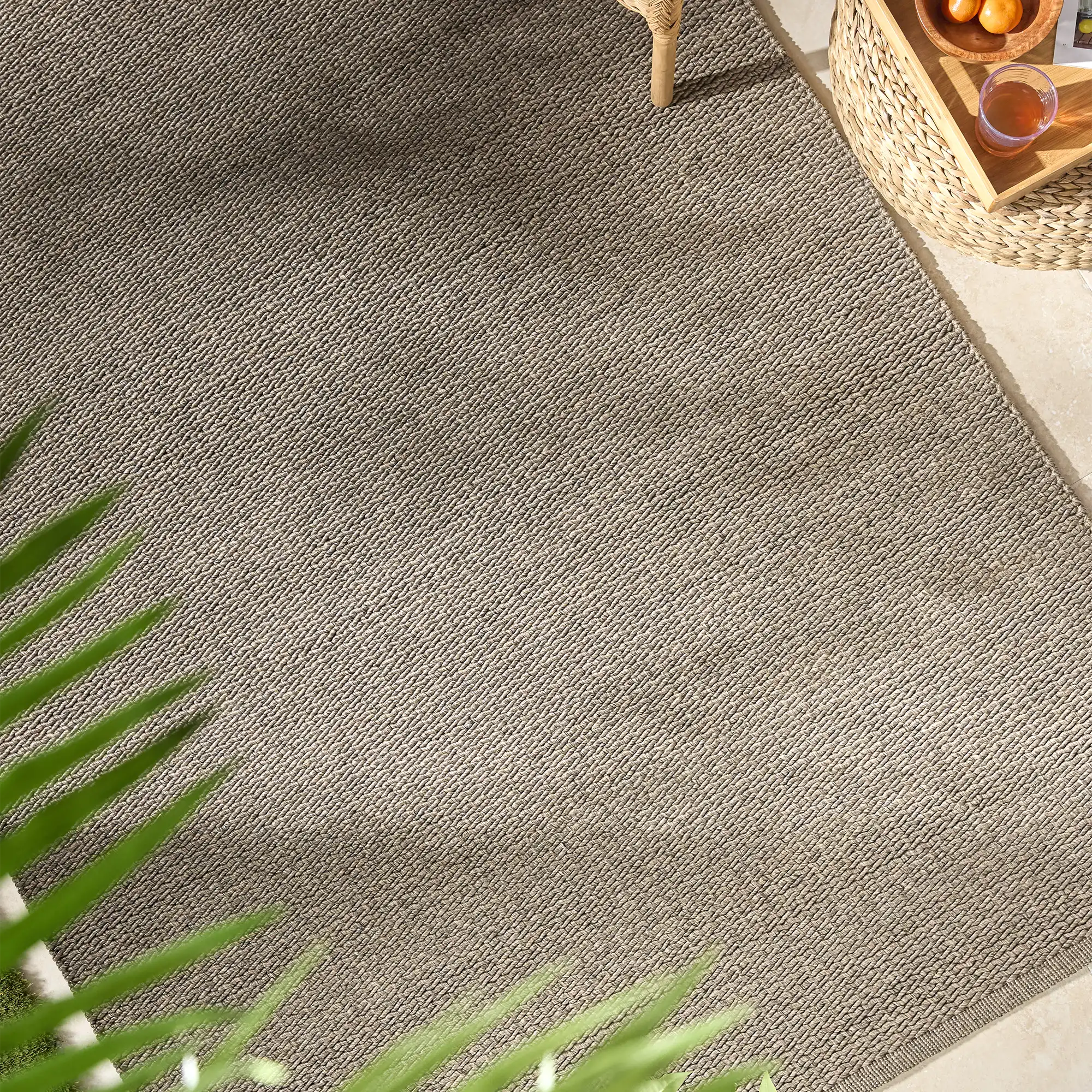 Cordage Hand Woven Outdoor Rug (Brown) - Image 2