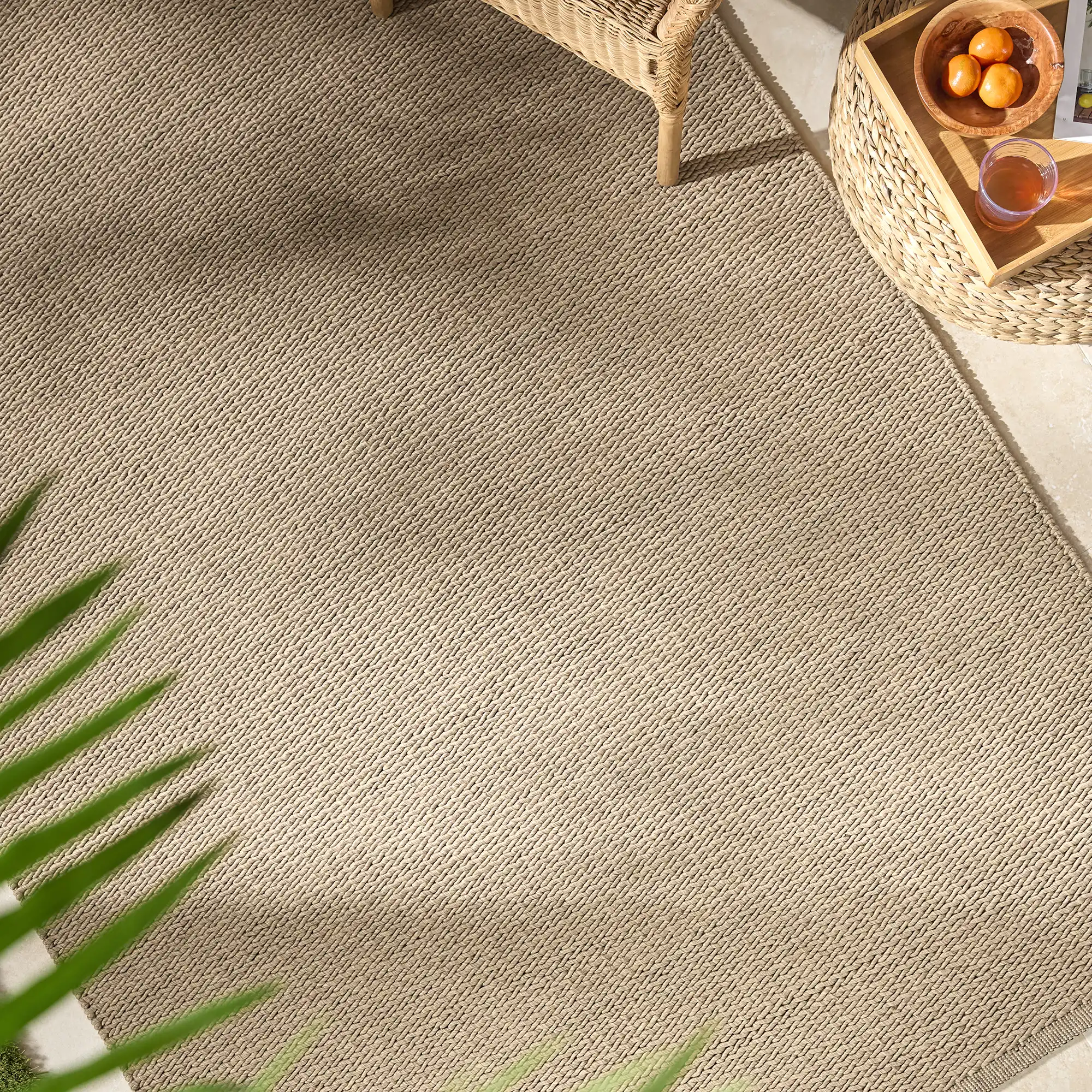 Cordage Hand Woven Outdoor Rug (Tan) - Image 2