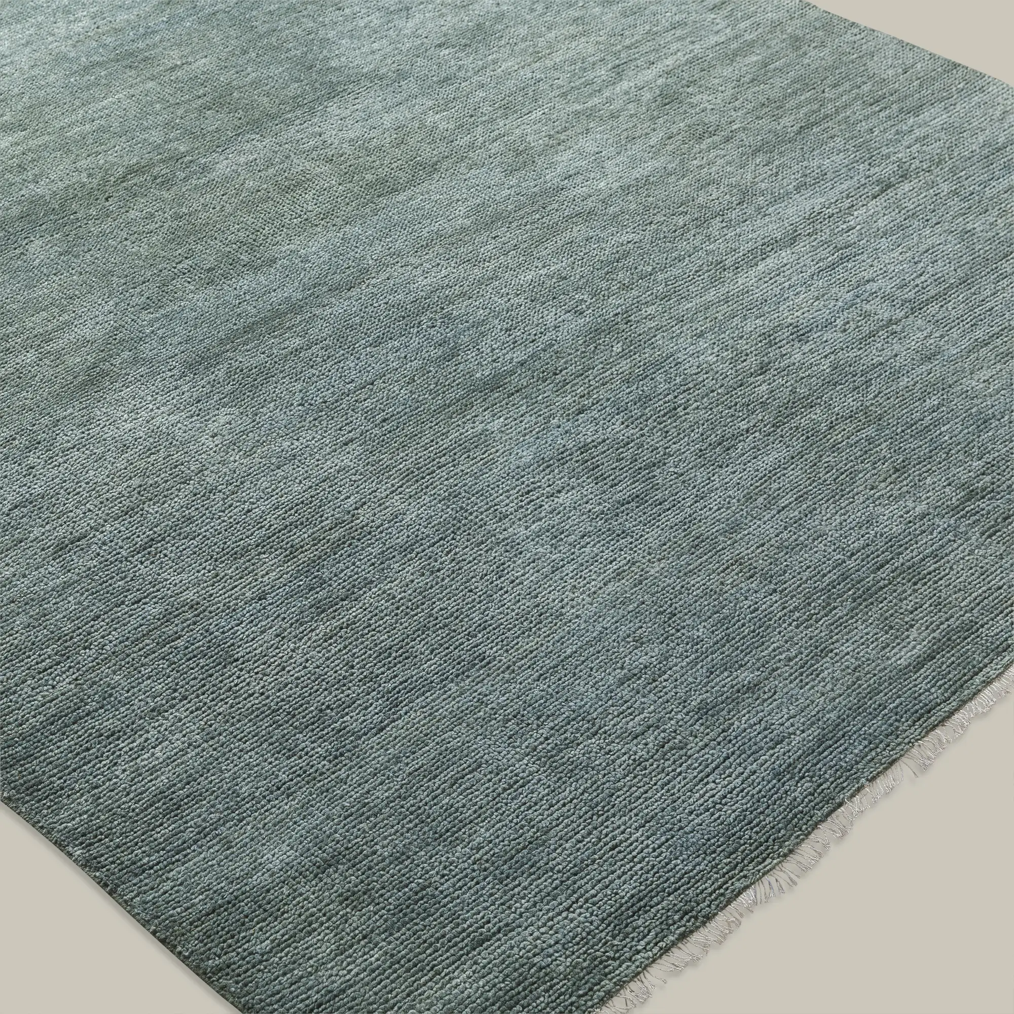 Rochefort Handmade Wool Rug (Soft Teal) - Image 4