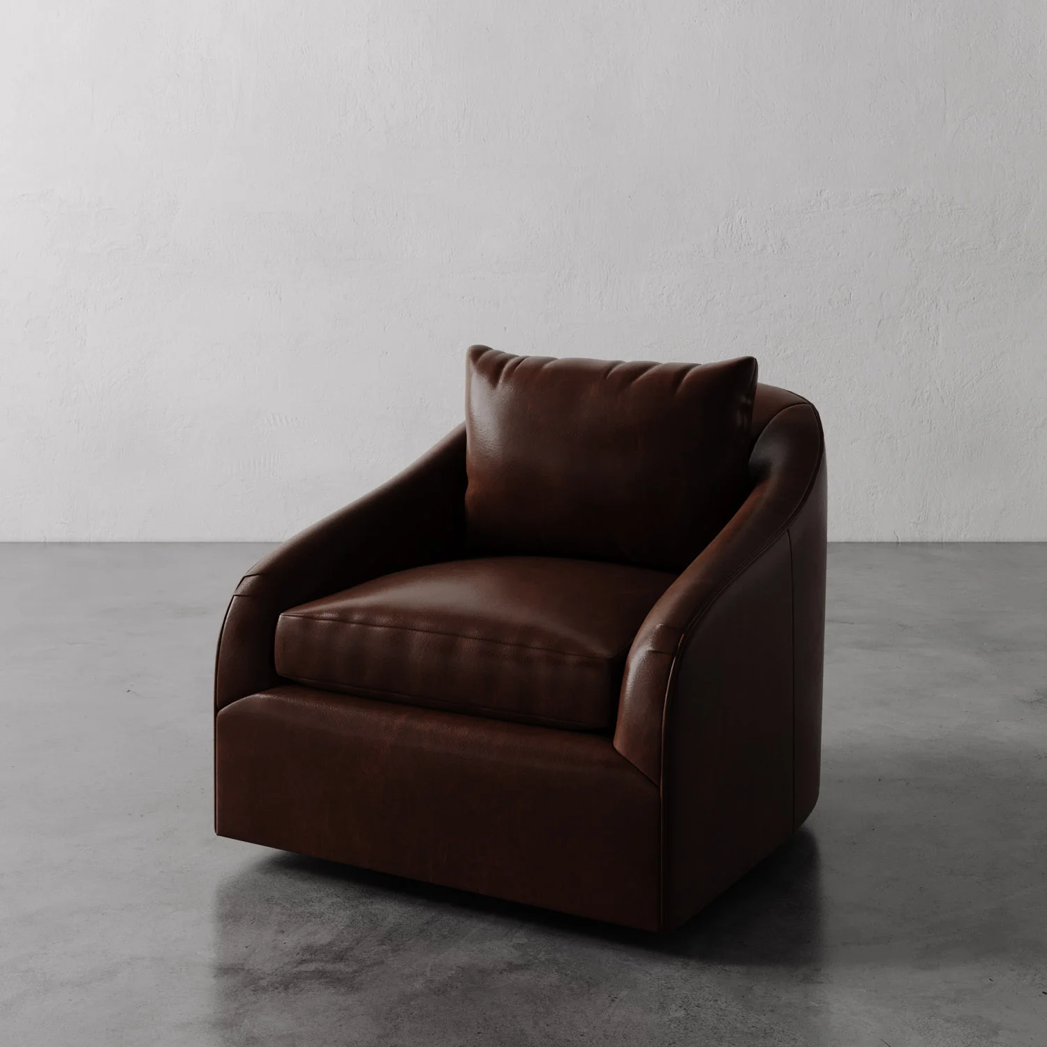 Rousseau Leather Swivel Chair - Image 2