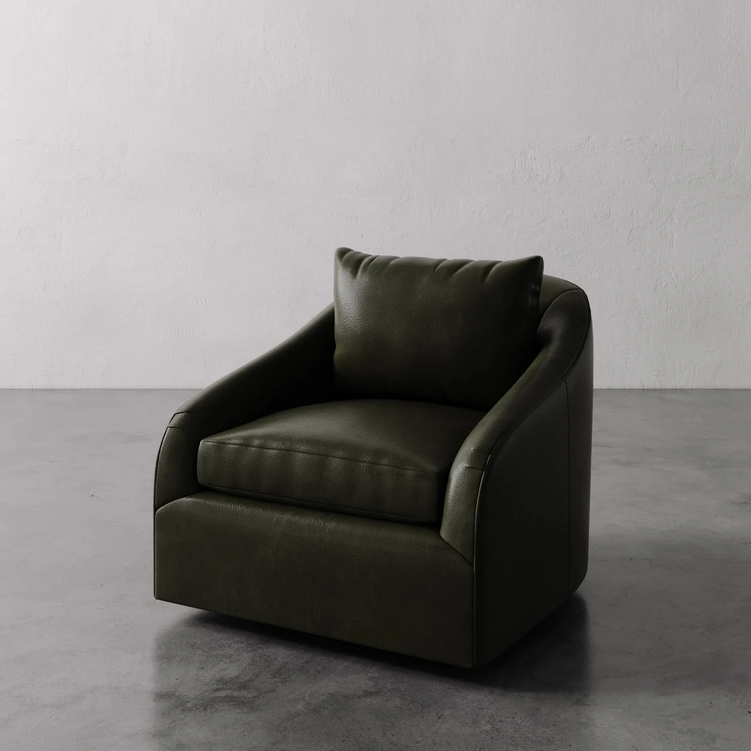 Rousseau Leather Swivel Chair - Image 3