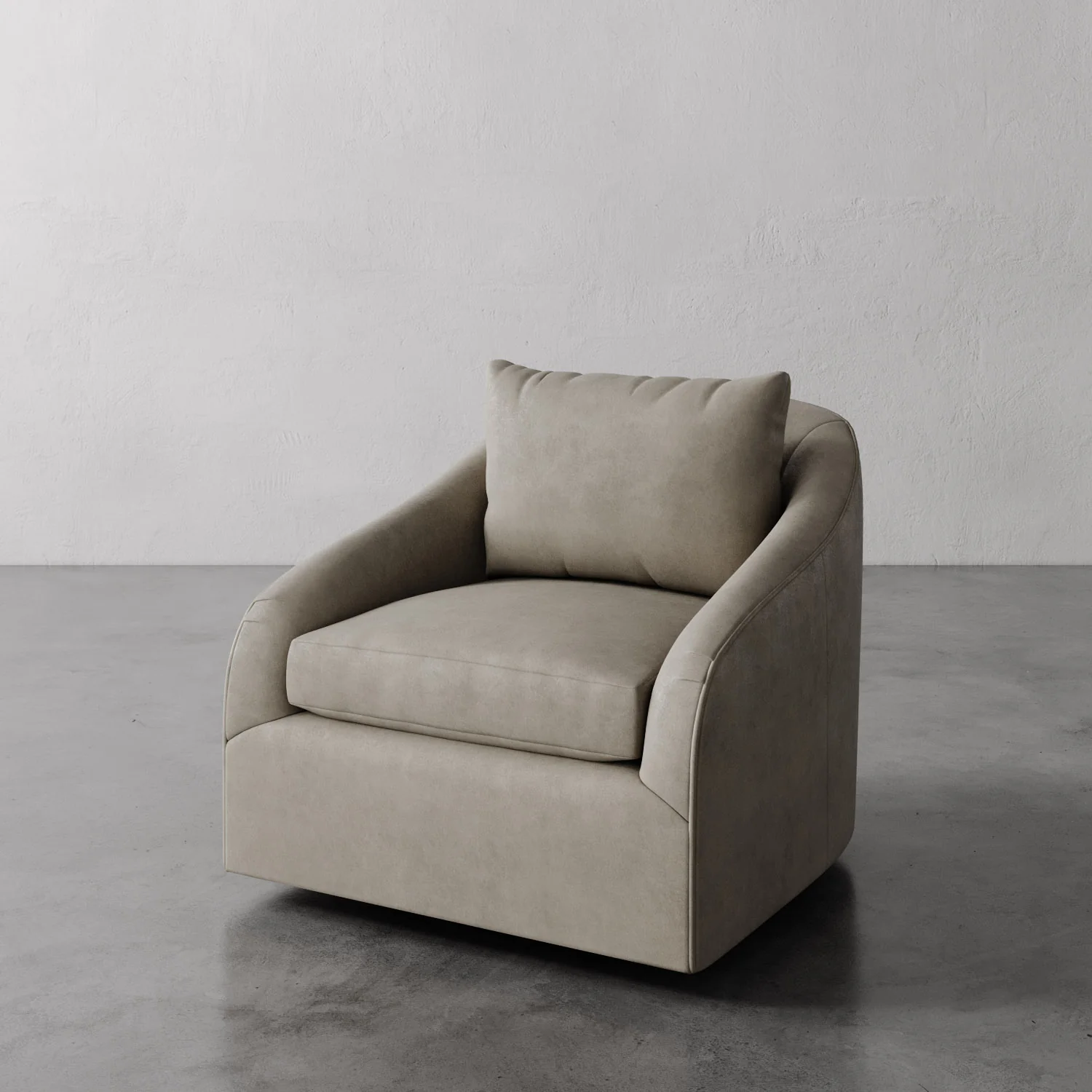 Rousseau Leather Swivel Chair - Image 4