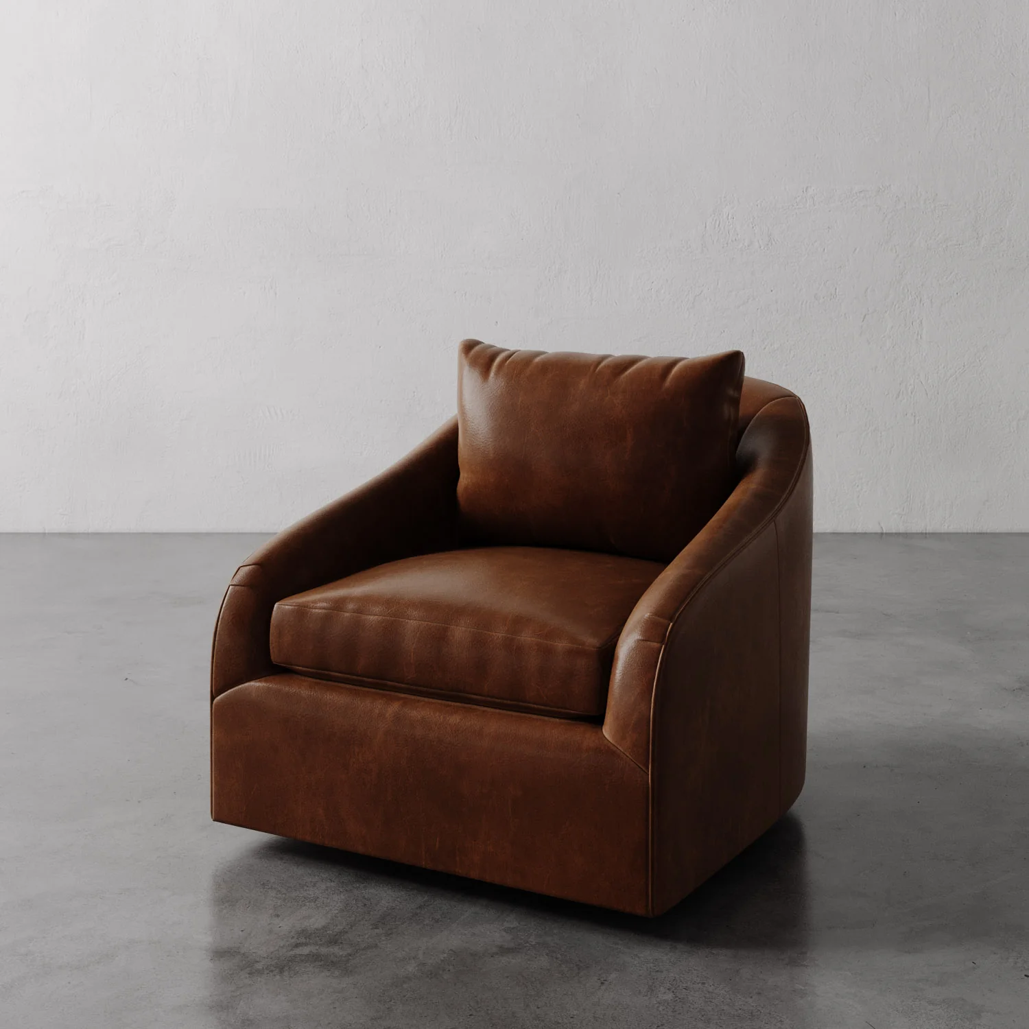 Rousseau Leather Swivel Chair - Image 5