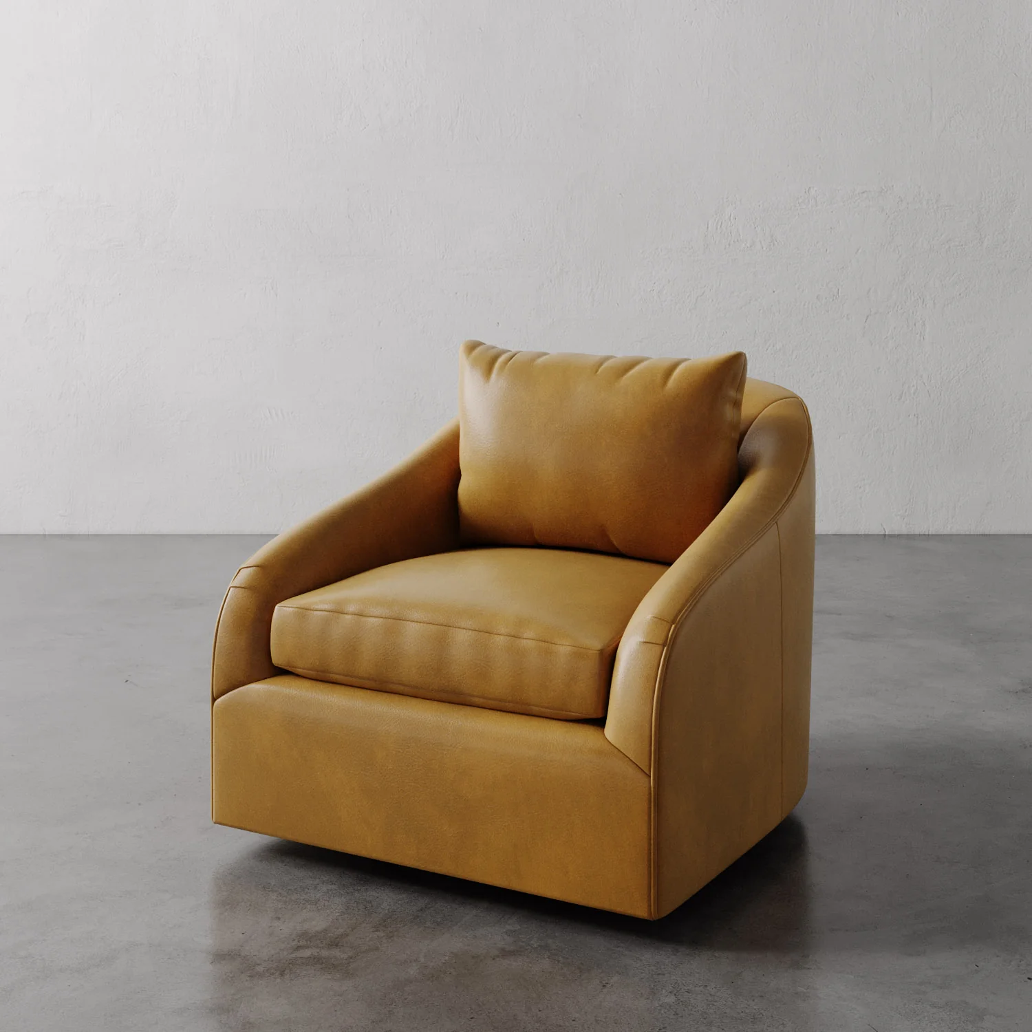 Rousseau Leather Swivel Chair - Image 6