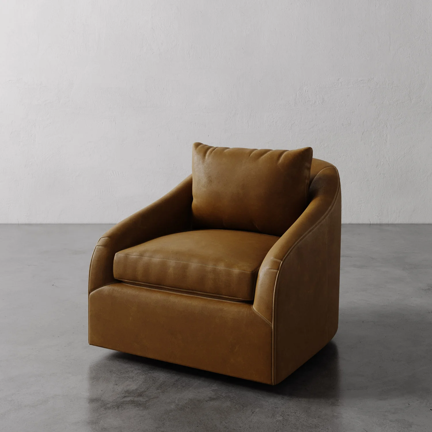 Rousseau Leather Swivel Chair - Image 7