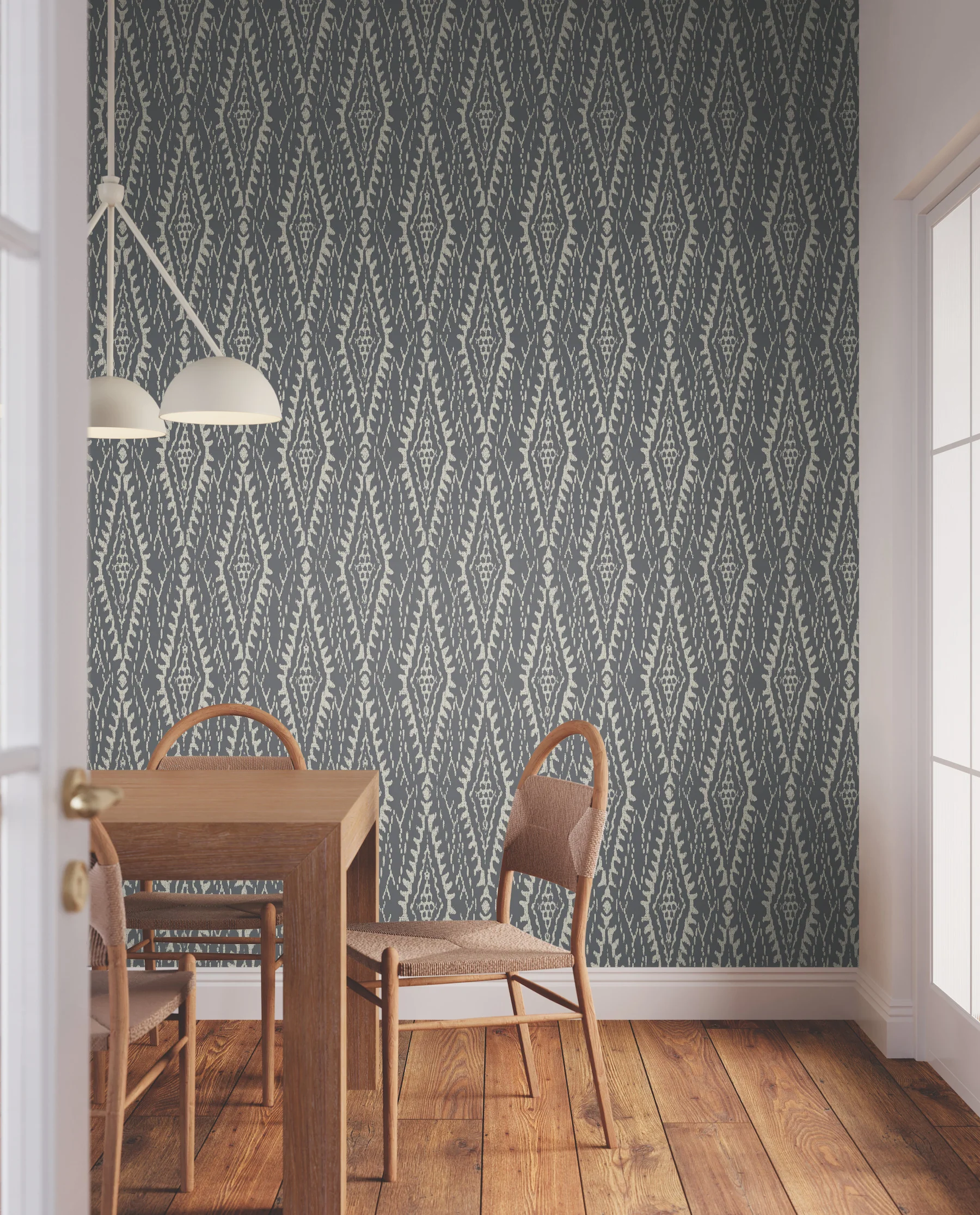 Rousseau Charcoal Paperweave Wallpaper - Image 2