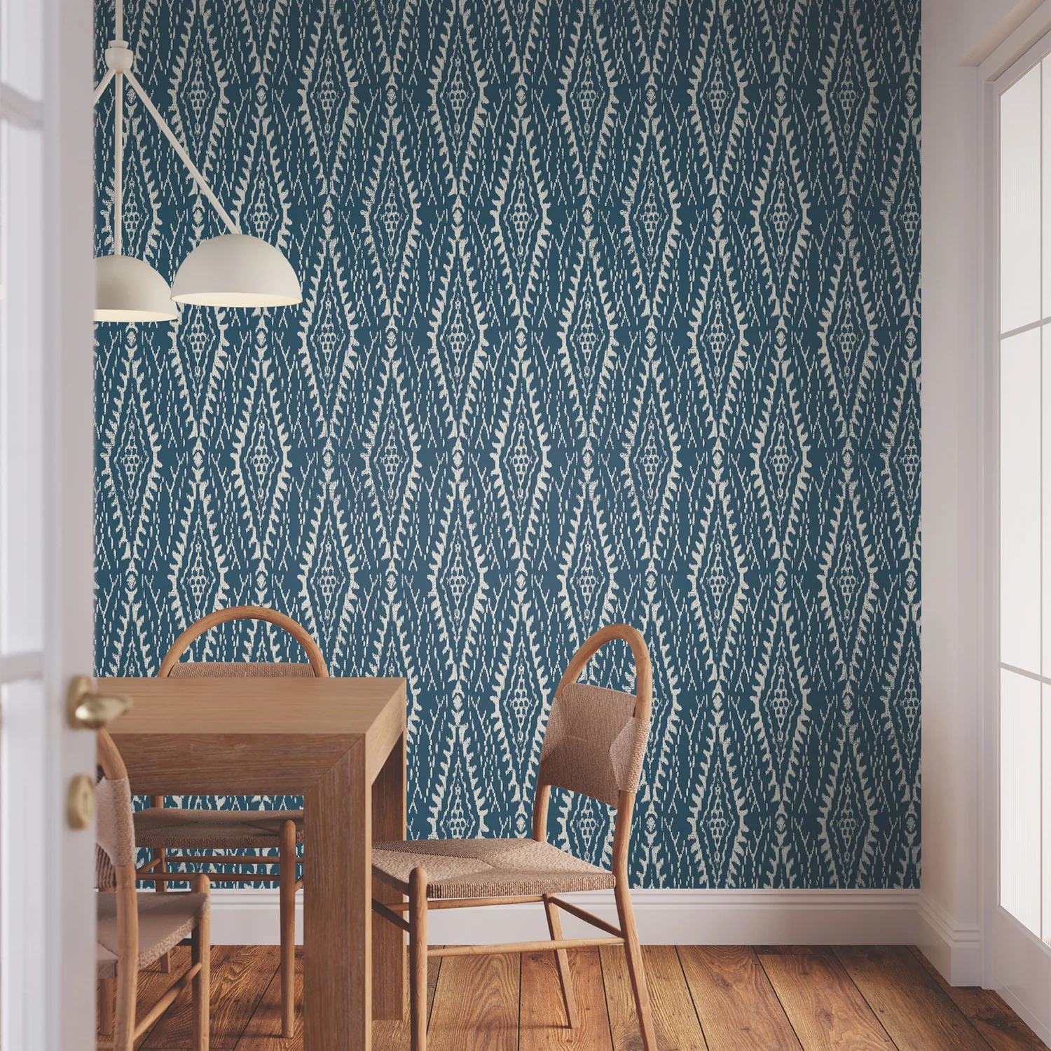 Rousseau Indigo Paperweave Wallpaper - Image 2