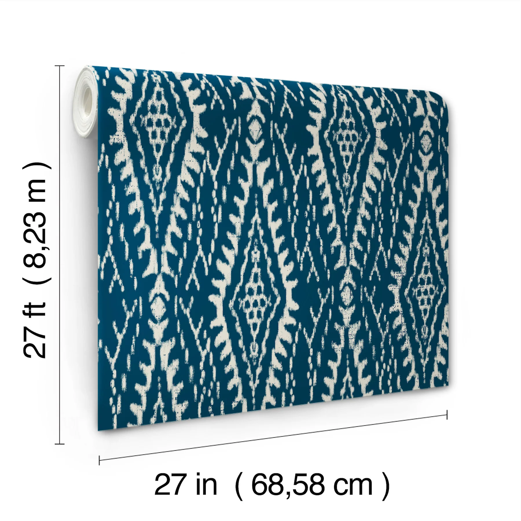 Rousseau Indigo Paperweave Wallpaper - Image 4