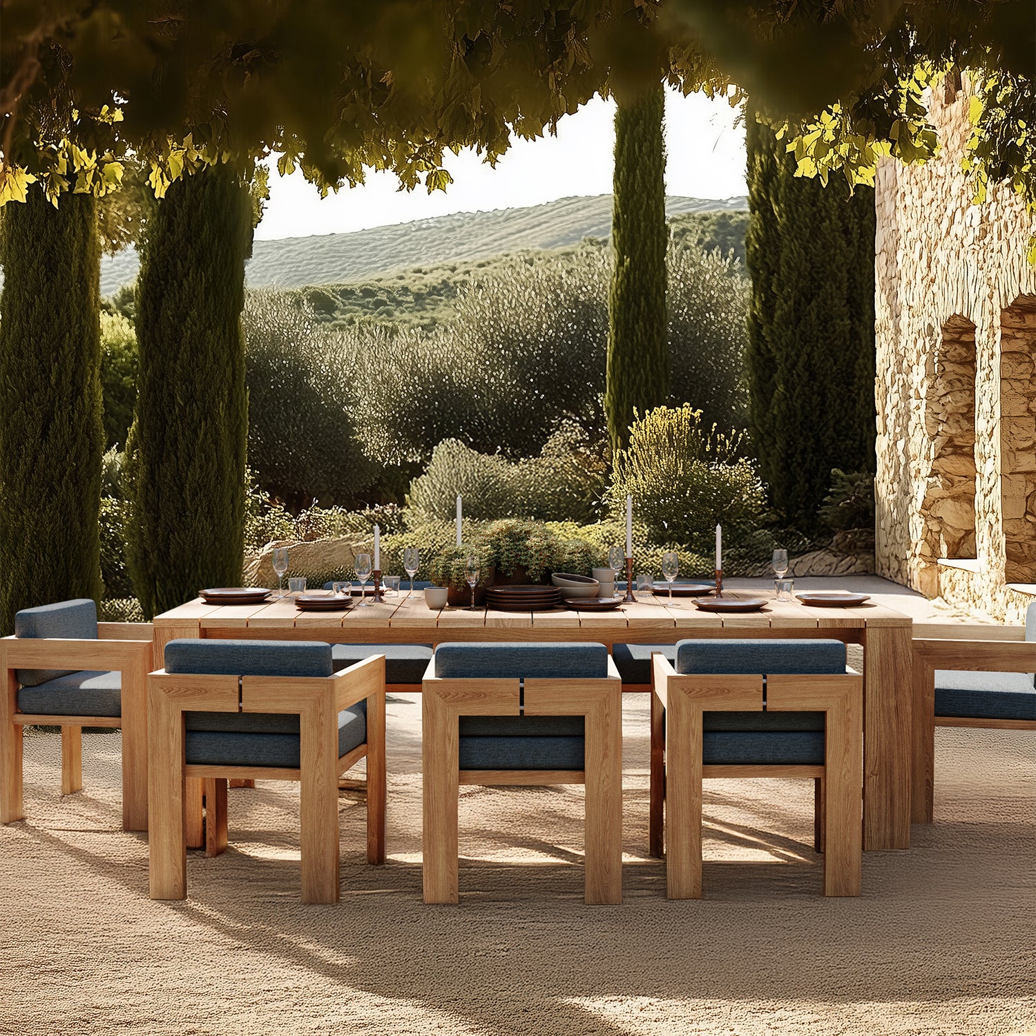 S2 Teak 84" Rectangular Dining Table - Image 3