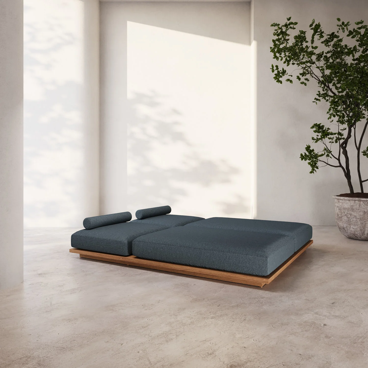 S2 Teak Double Chaise Lounge - Image 2