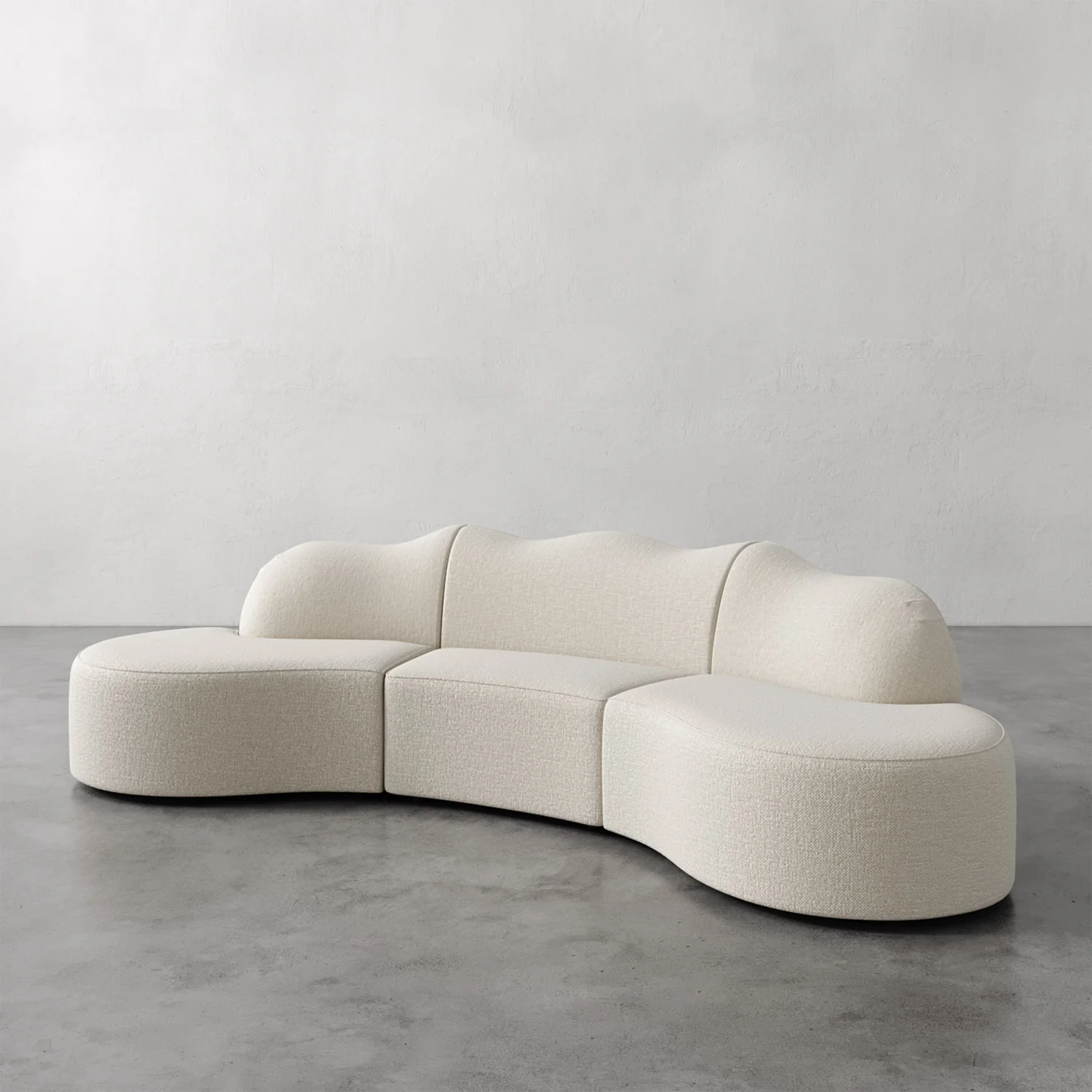 Serpentine Custom Upholstered Sectional Sofa - Image 10