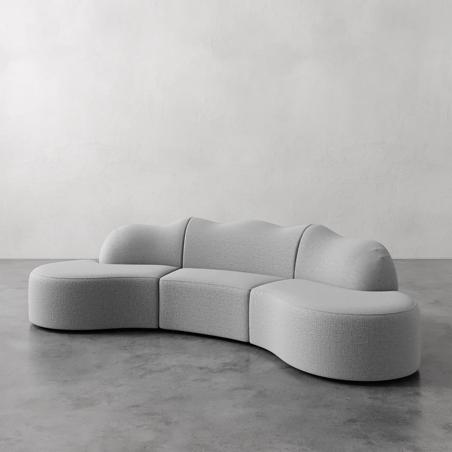 Serpentine Custom Upholstered Sectional Sofa - Image 11