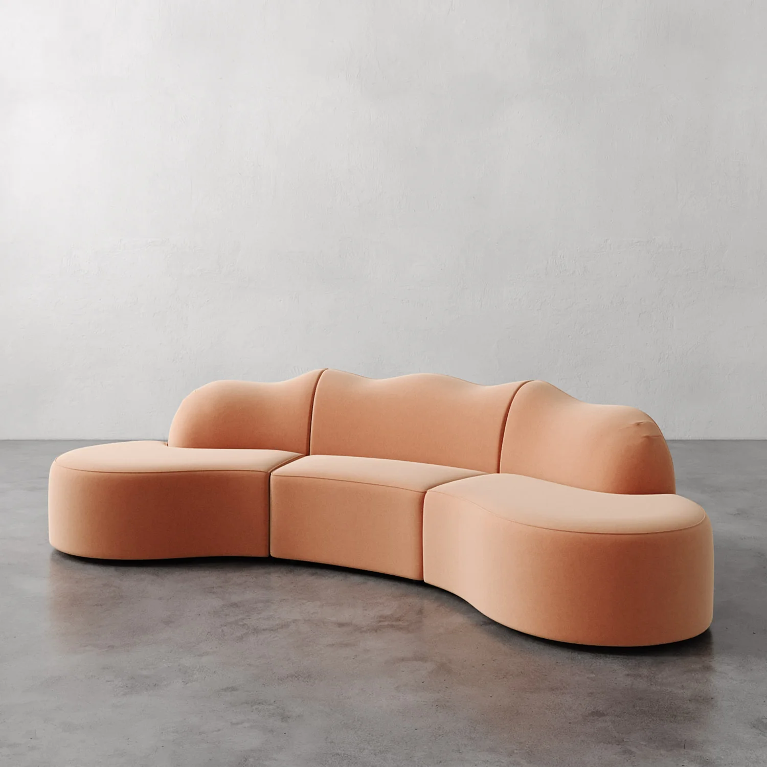 Serpentine Custom Upholstered Sectional Sofa - Image 13
