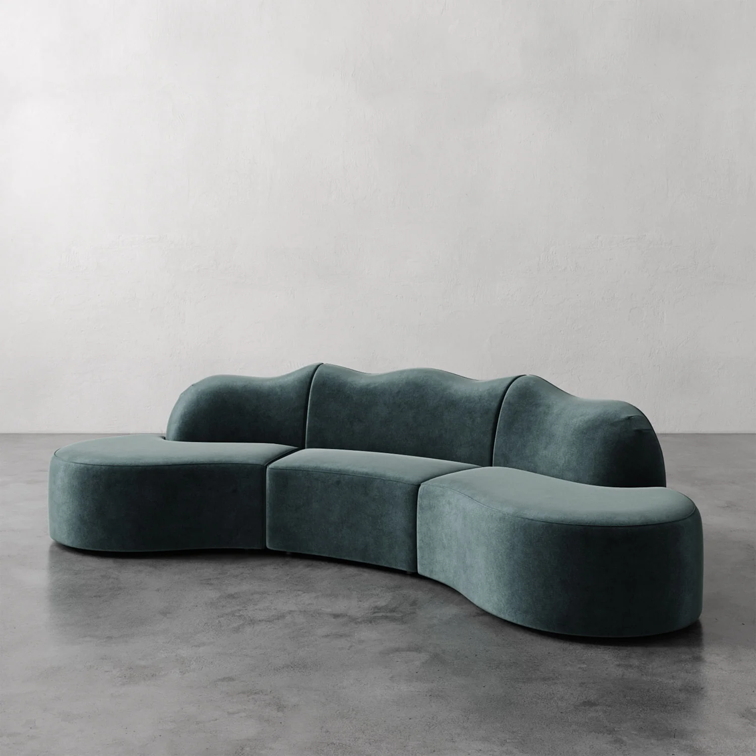 Serpentine Custom Upholstered Sectional Sofa - Image 15