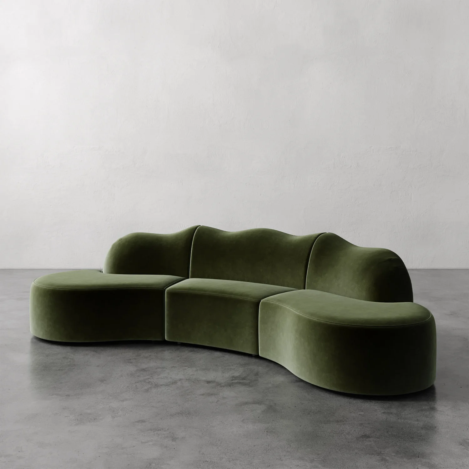 Serpentine Custom Upholstered Sectional Sofa - Image 16