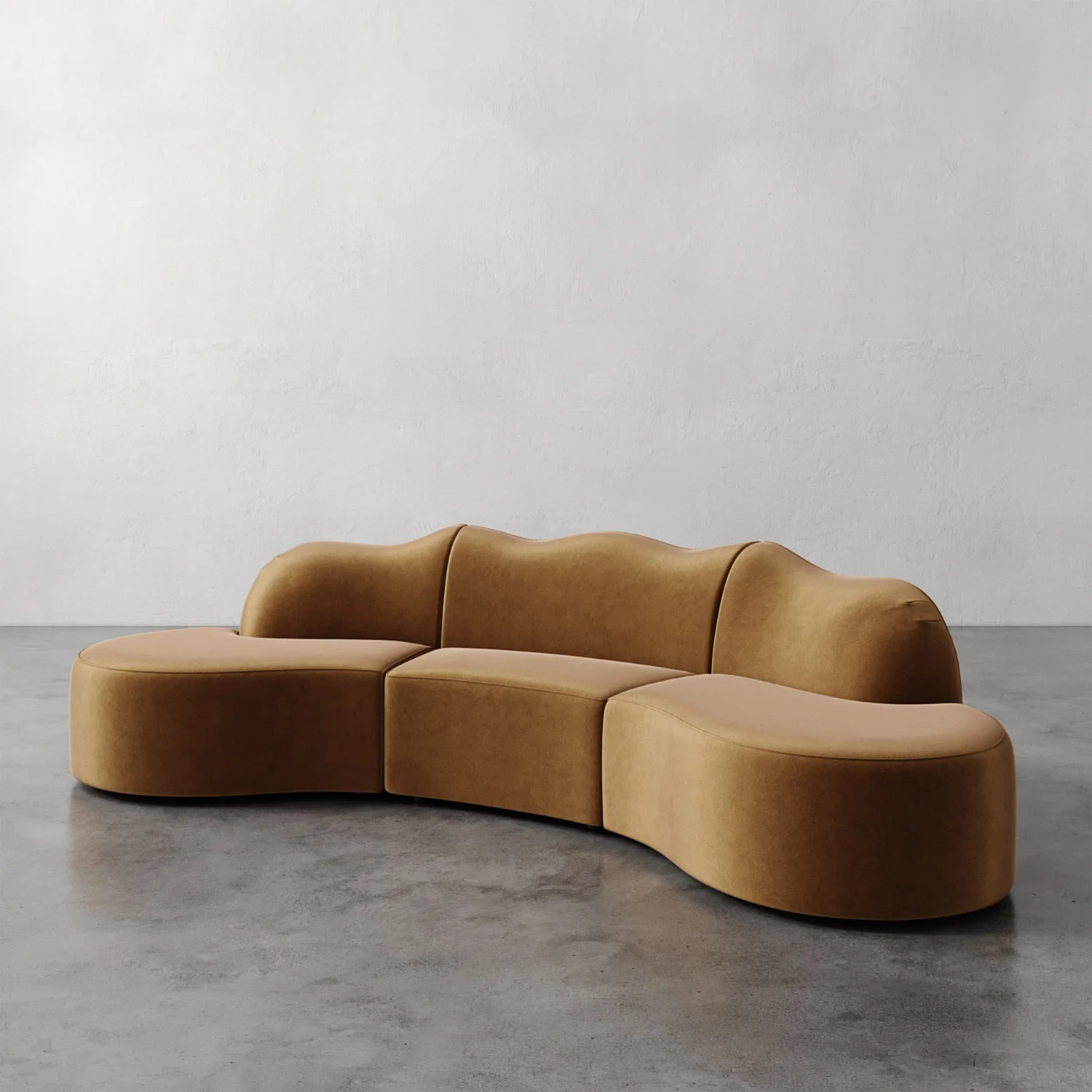Serpentine Custom Upholstered Sectional Sofa - Image 17
