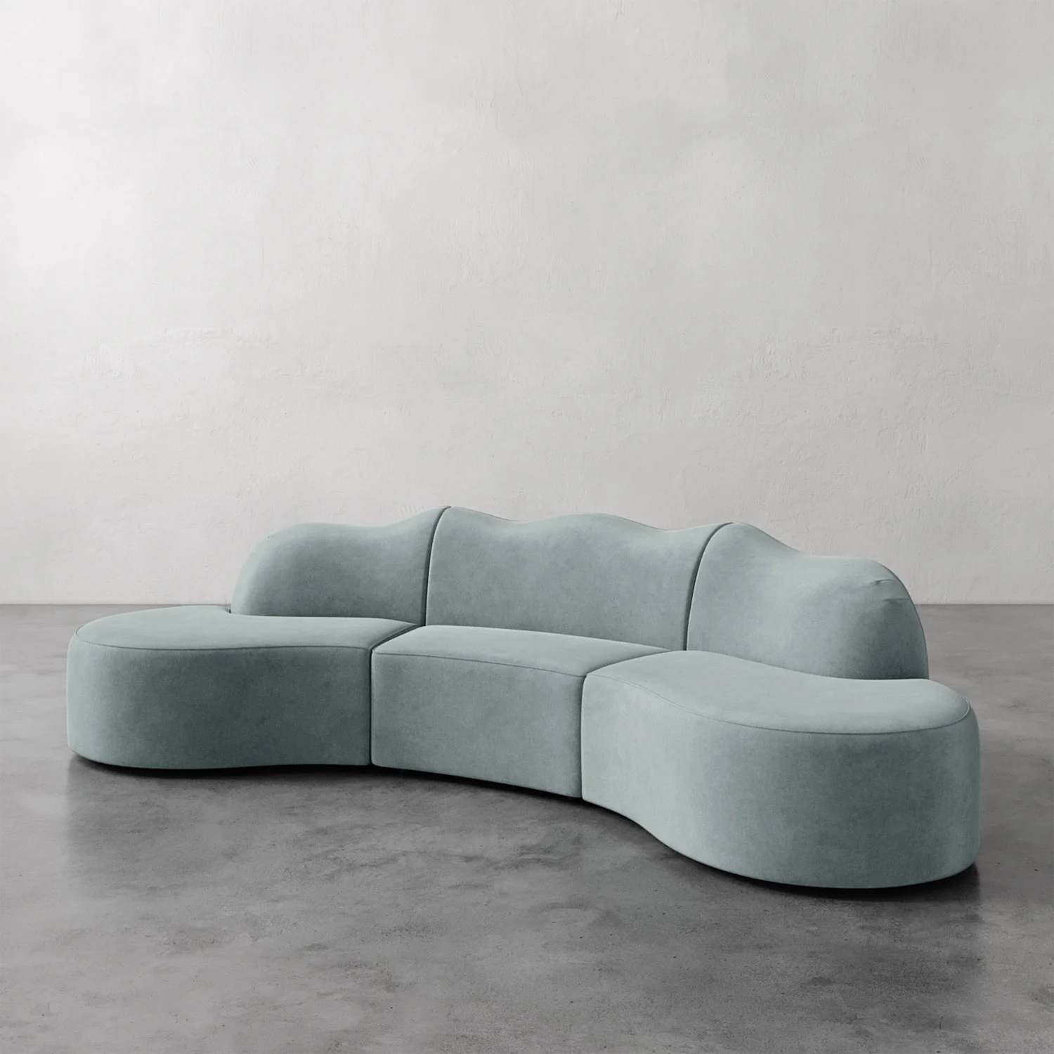 Serpentine Custom Upholstered Sectional Sofa - Image 18