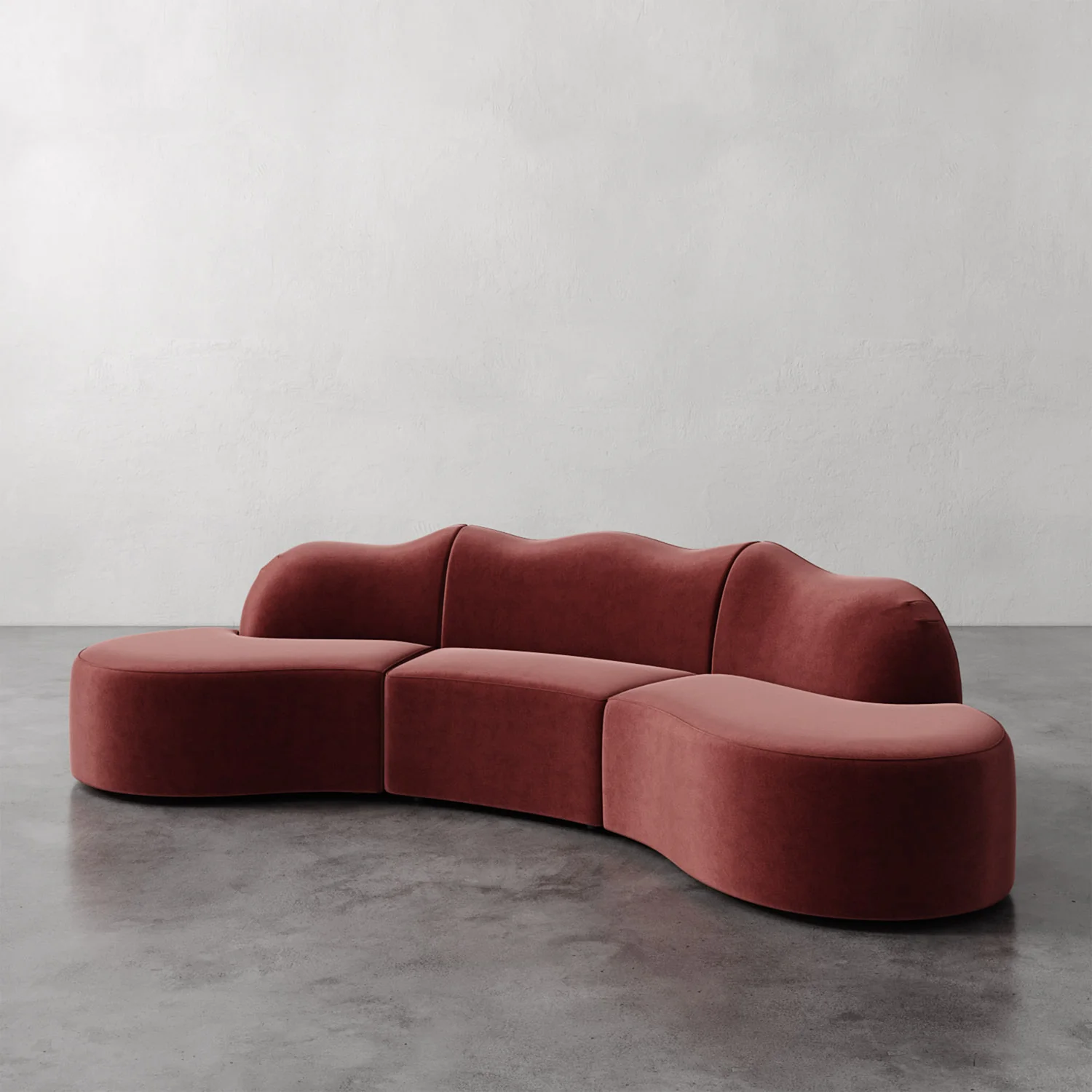 Serpentine Custom Upholstered Sectional Sofa - Image 19