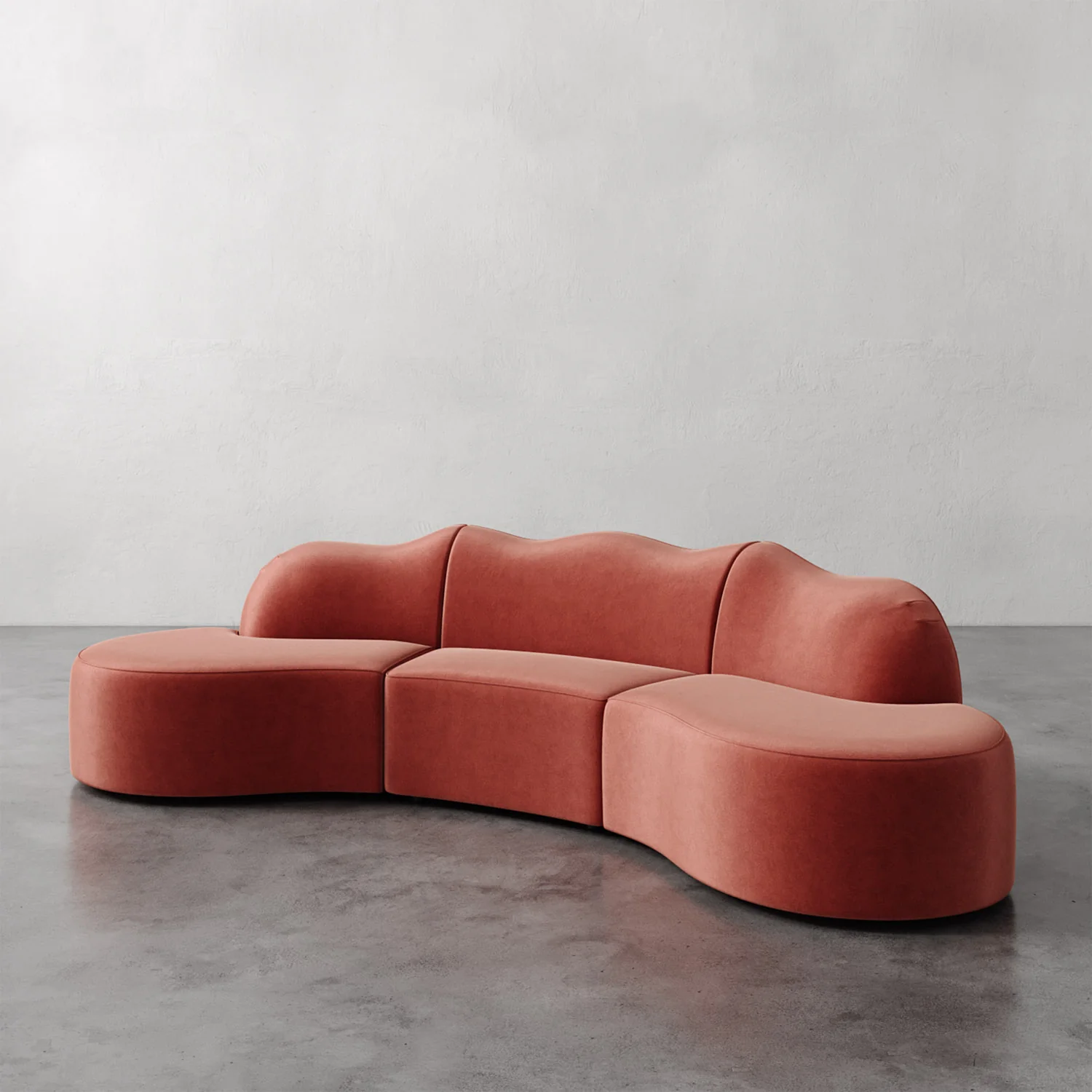 Serpentine Custom Upholstered Sectional Sofa - Image 20