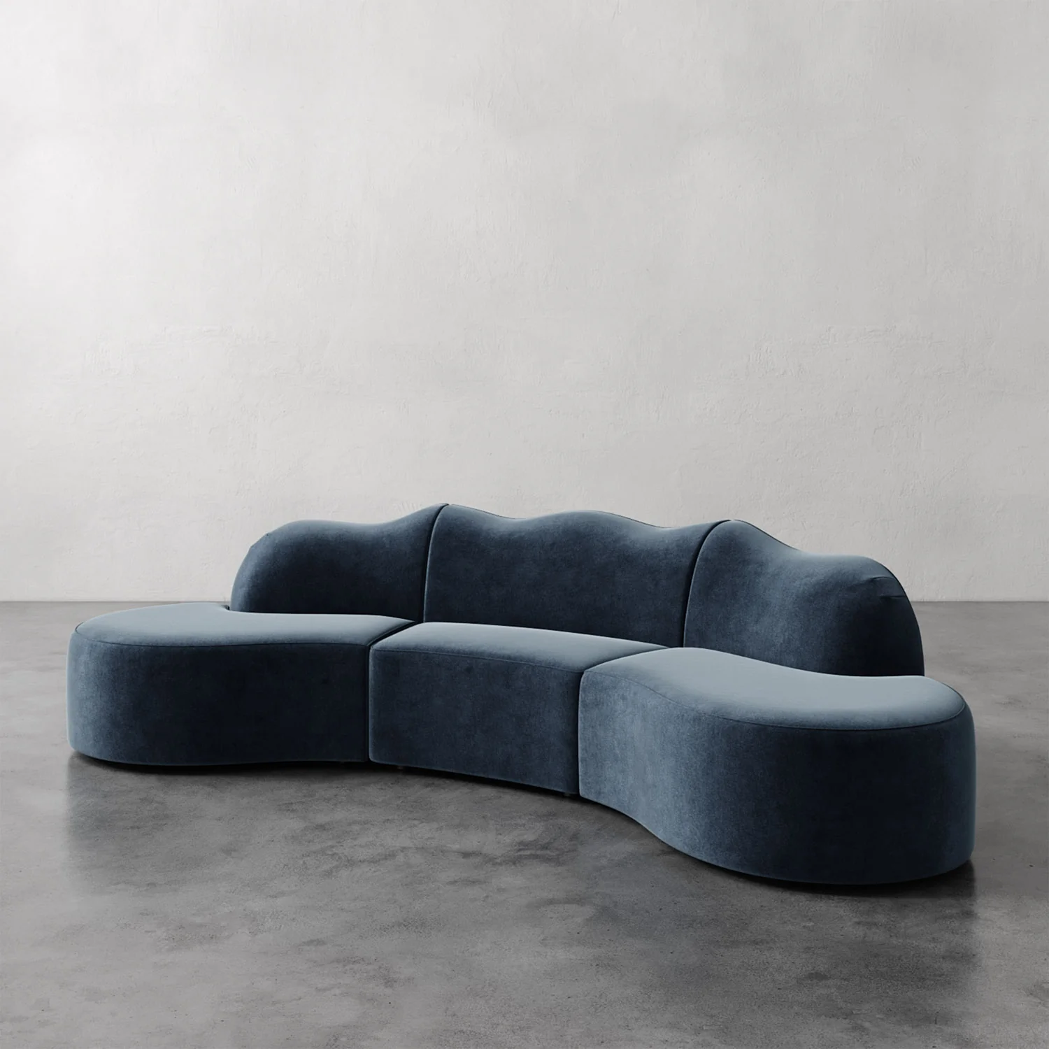 Serpentine Custom Upholstered Sectional Sofa - Image 21