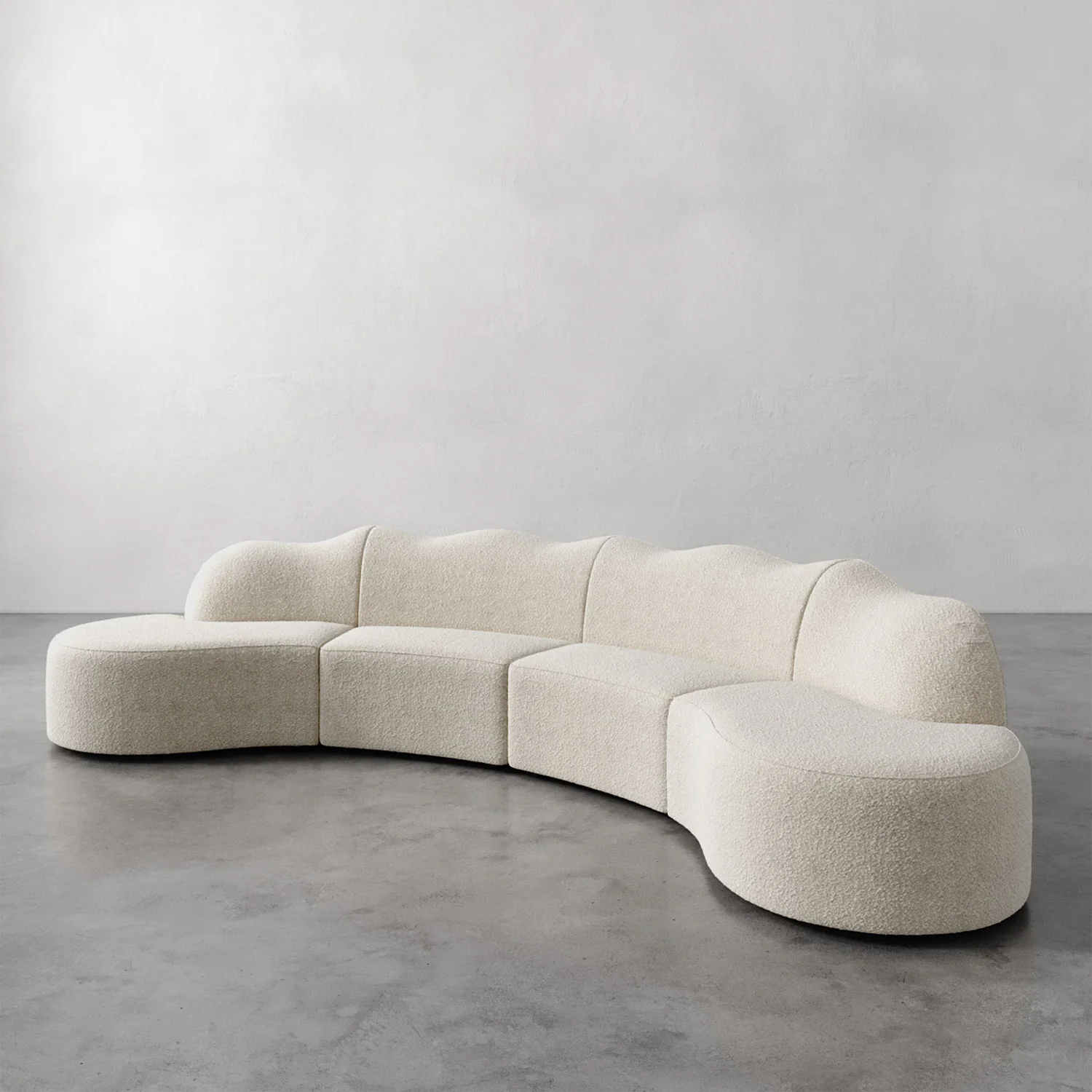Serpentine Custom Upholstered Sectional Sofa - Image 46