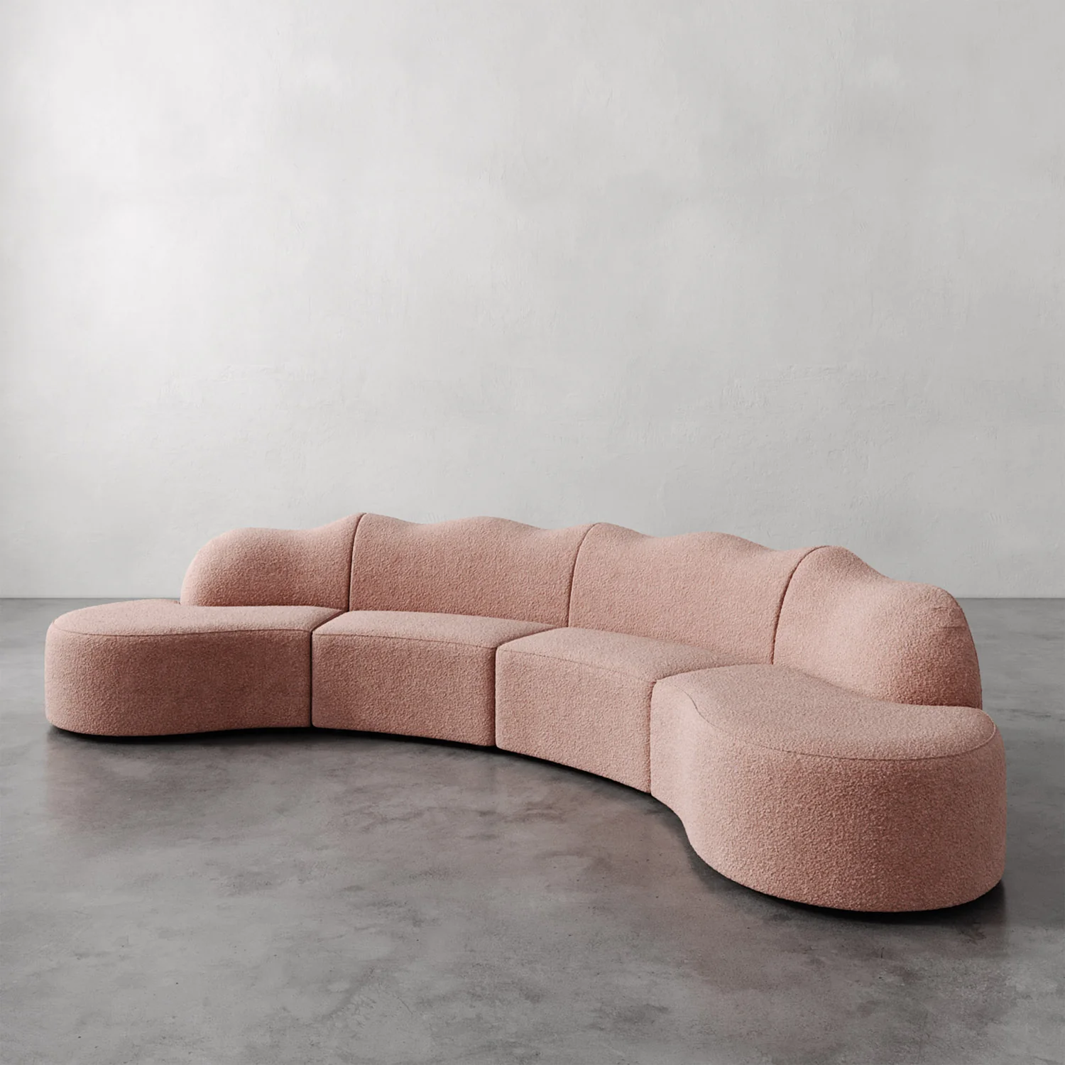 Serpentine Custom Upholstered Sectional Sofa - Image 47