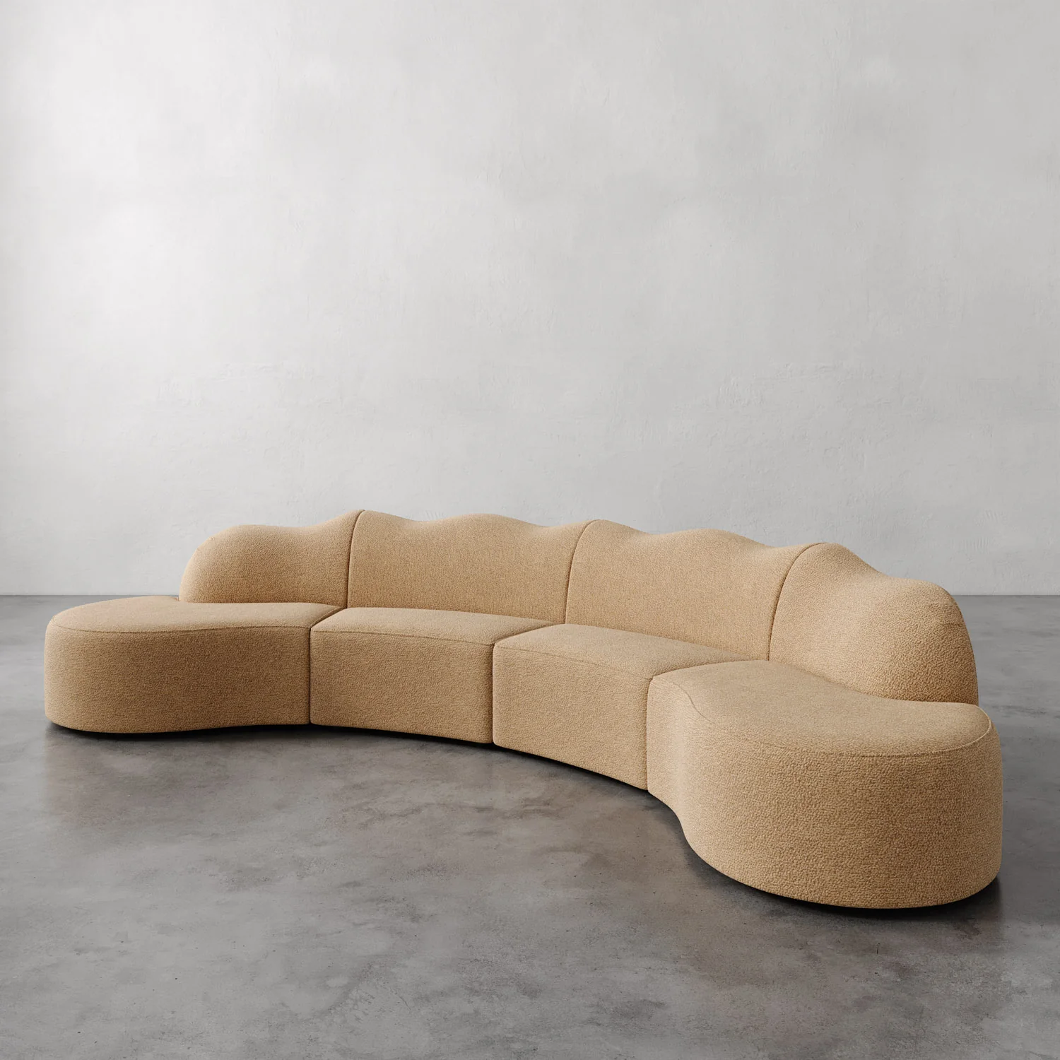 Serpentine Custom Upholstered Sectional Sofa - Image 48