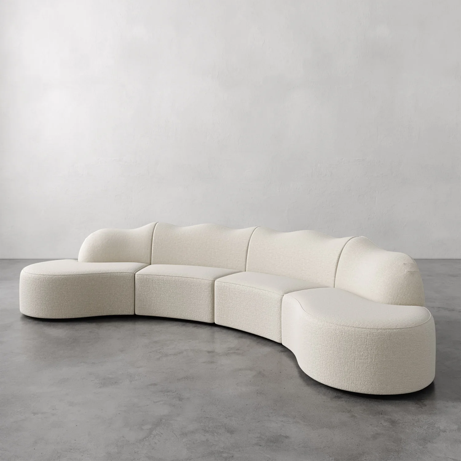 Serpentine Custom Upholstered Sectional Sofa - Image 49