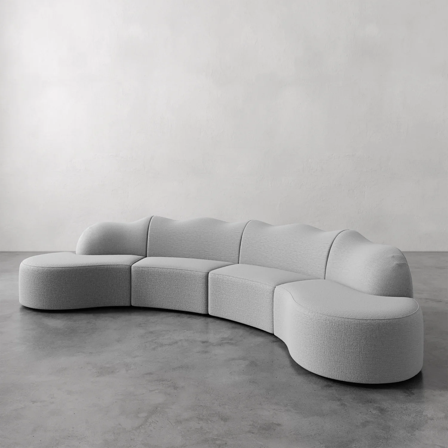 Serpentine Custom Upholstered Sectional Sofa - Image 50
