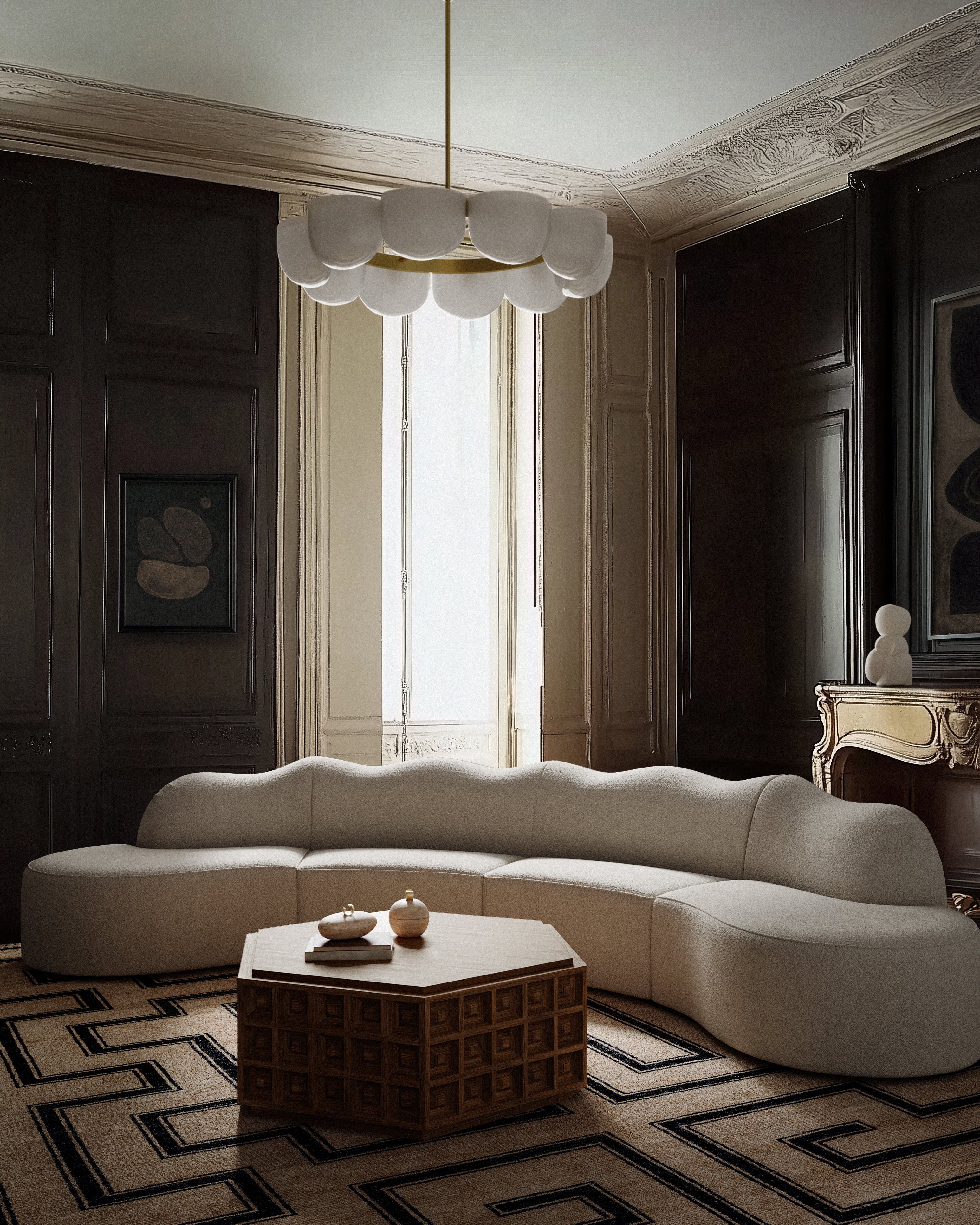 Serpentine Custom Upholstered Sectional Sofa - Image 6