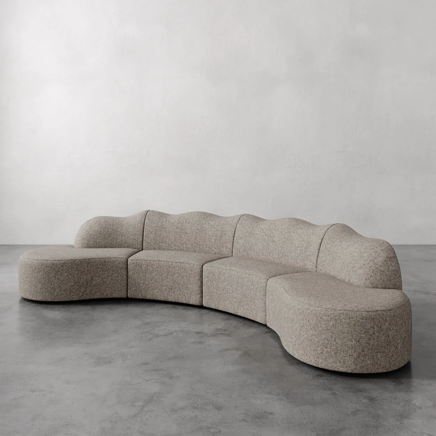 Serpentine Custom Upholstered Sectional Sofa - Image 64