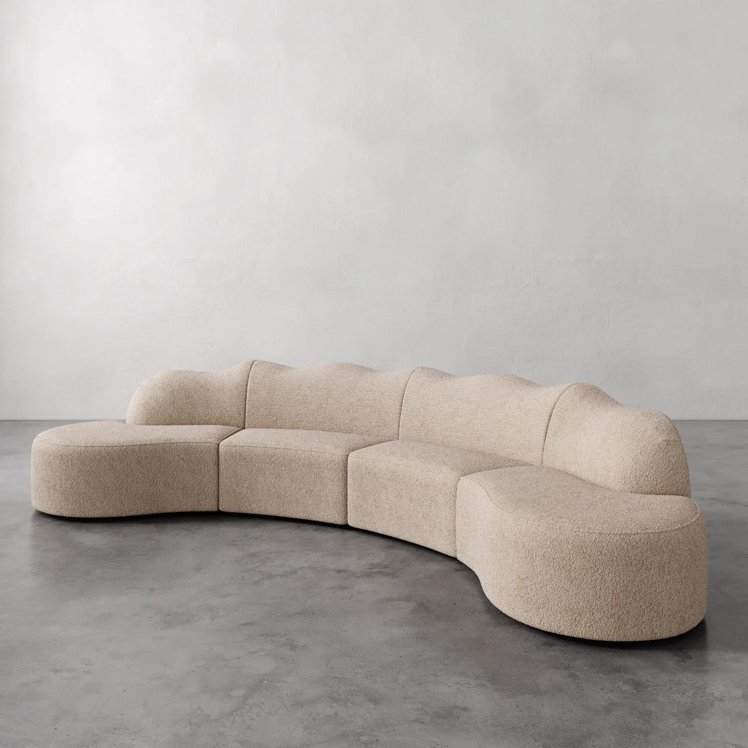 Serpentine Custom Upholstered Sectional Sofa - Image 65