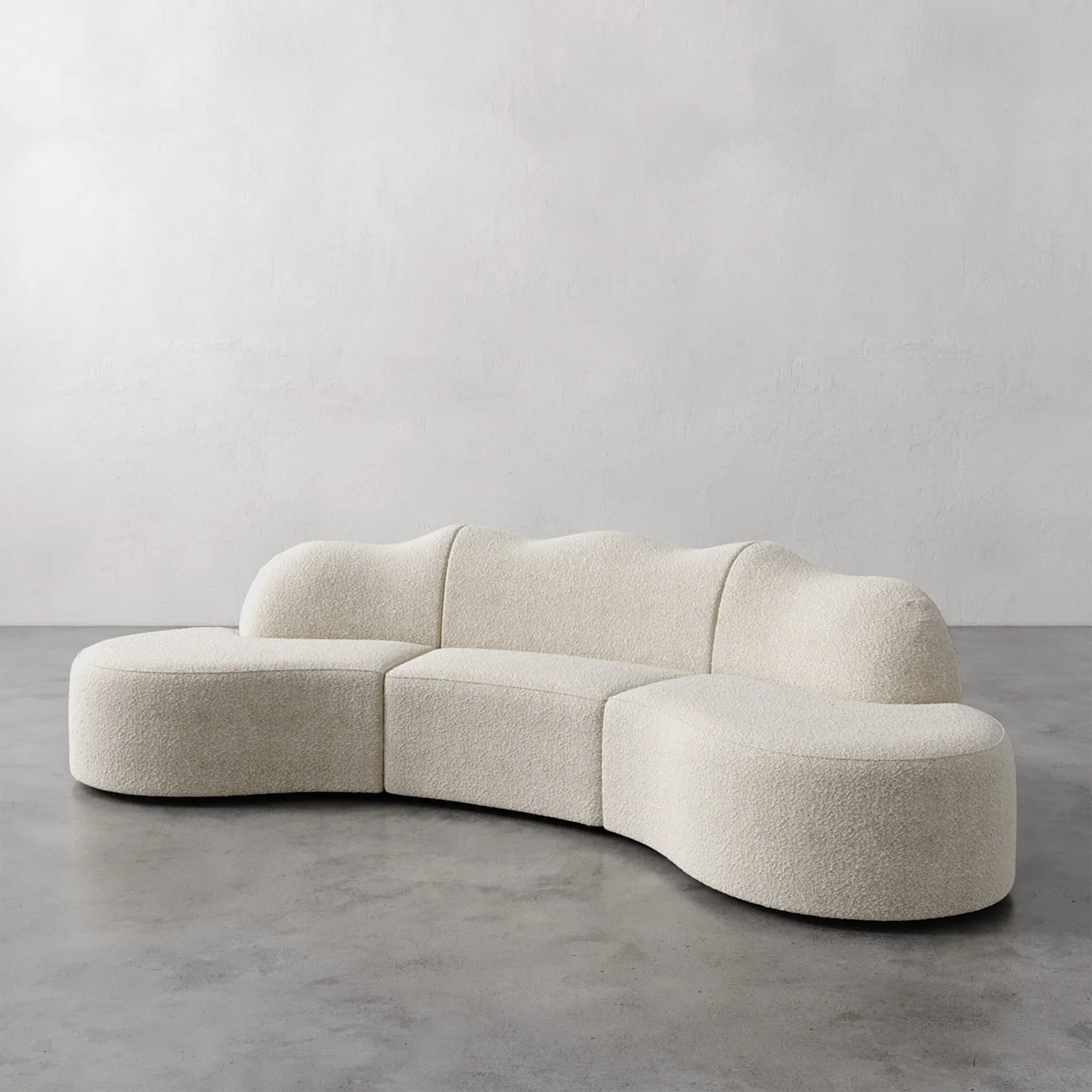 Serpentine Custom Upholstered Sectional Sofa - Image 7