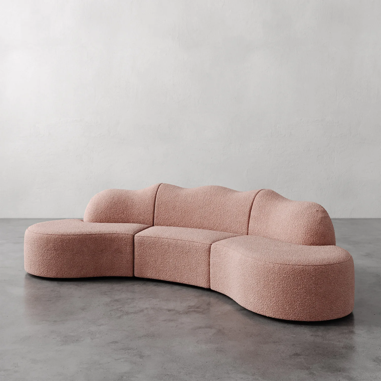 Serpentine Custom Upholstered Sectional Sofa - Image 8