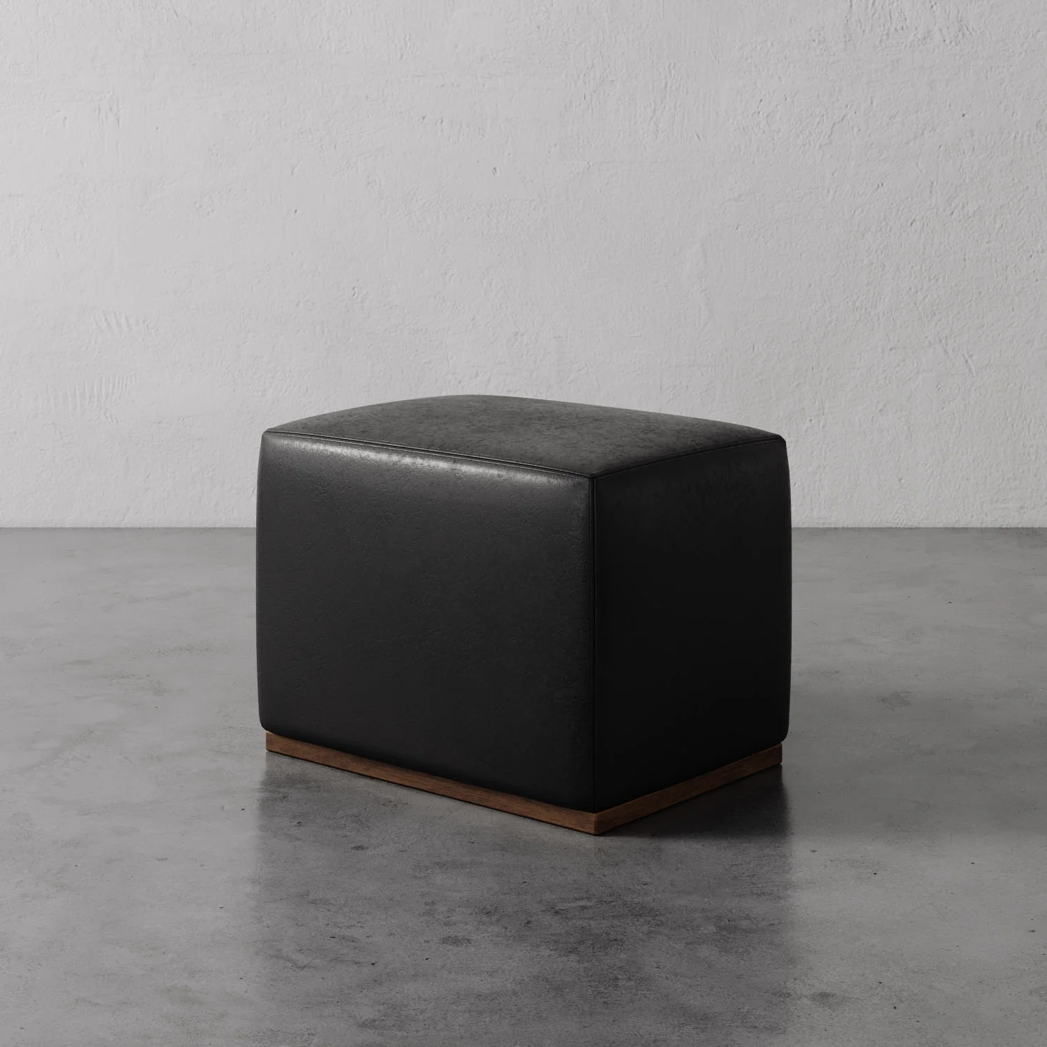 Sophie Leather Rectangular Ottoman - Image 3