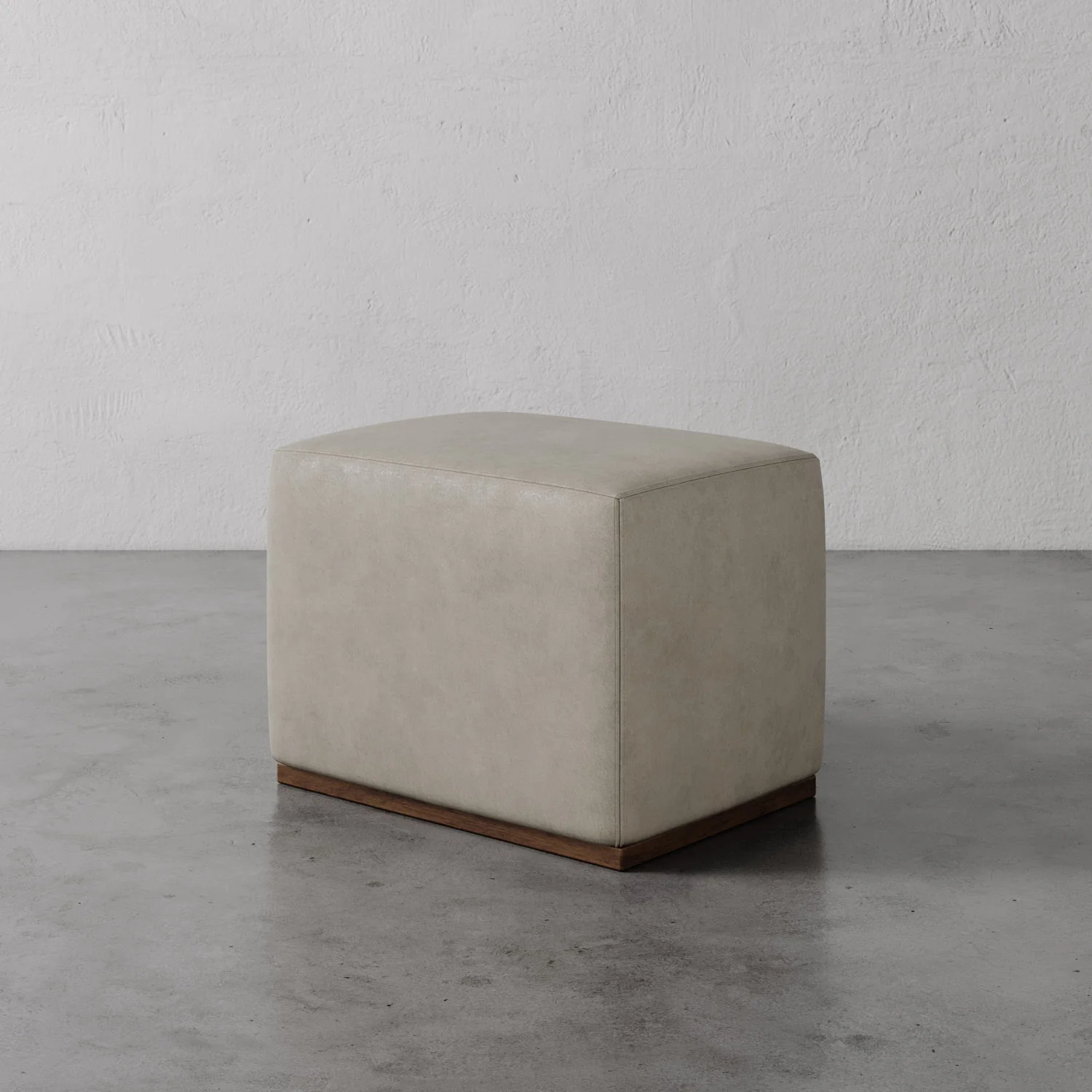 Sophie Leather Rectangular Ottoman - Image 5