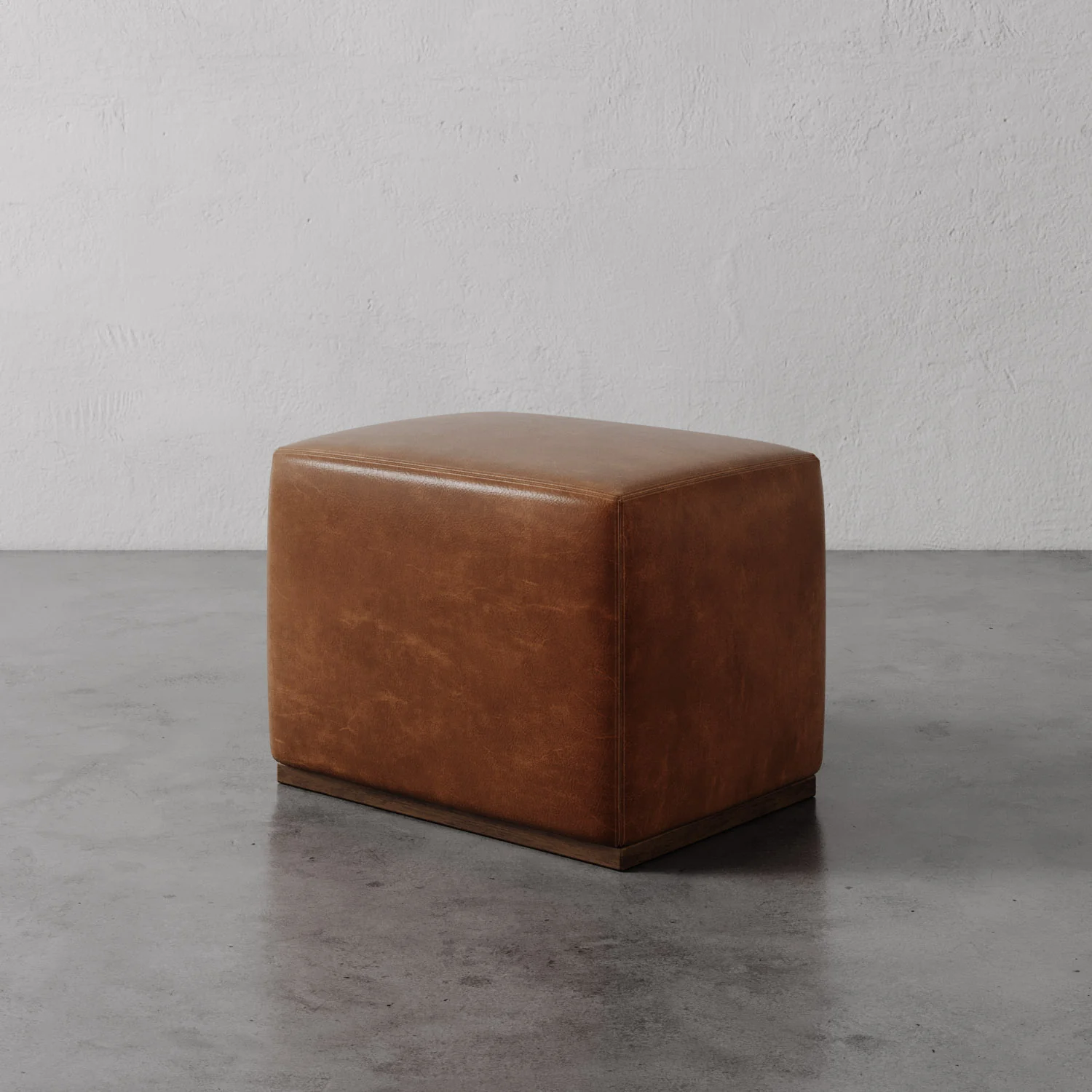 Sophie Leather Rectangular Ottoman - Image 6