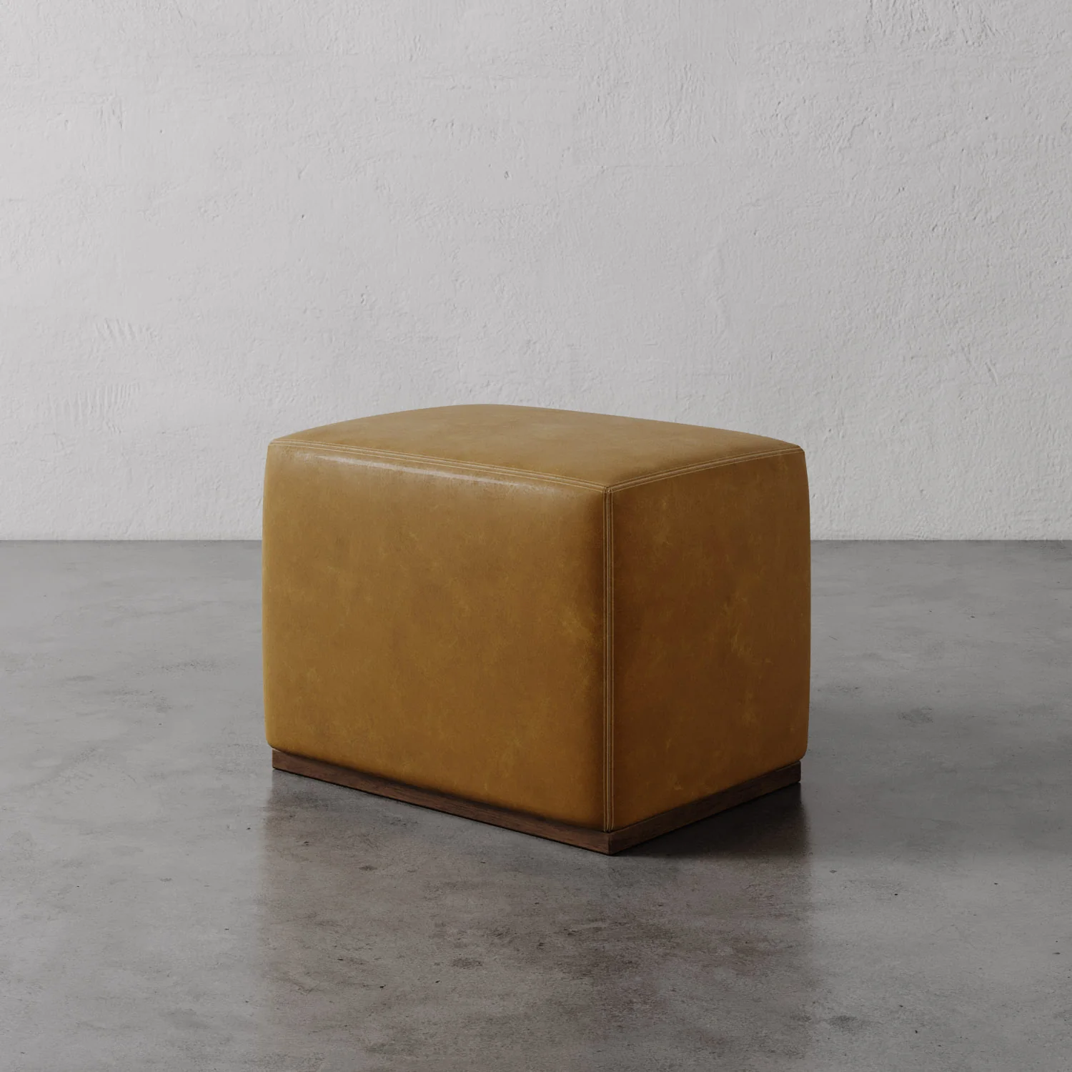 Sophie Leather Rectangular Ottoman - Image 8