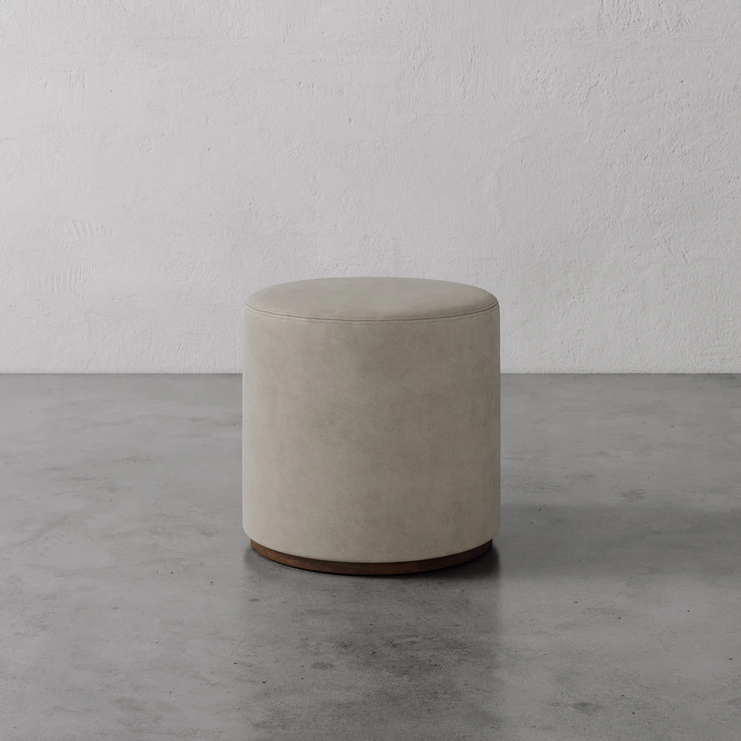 Sophie Leather Round Ottoman - Image 5