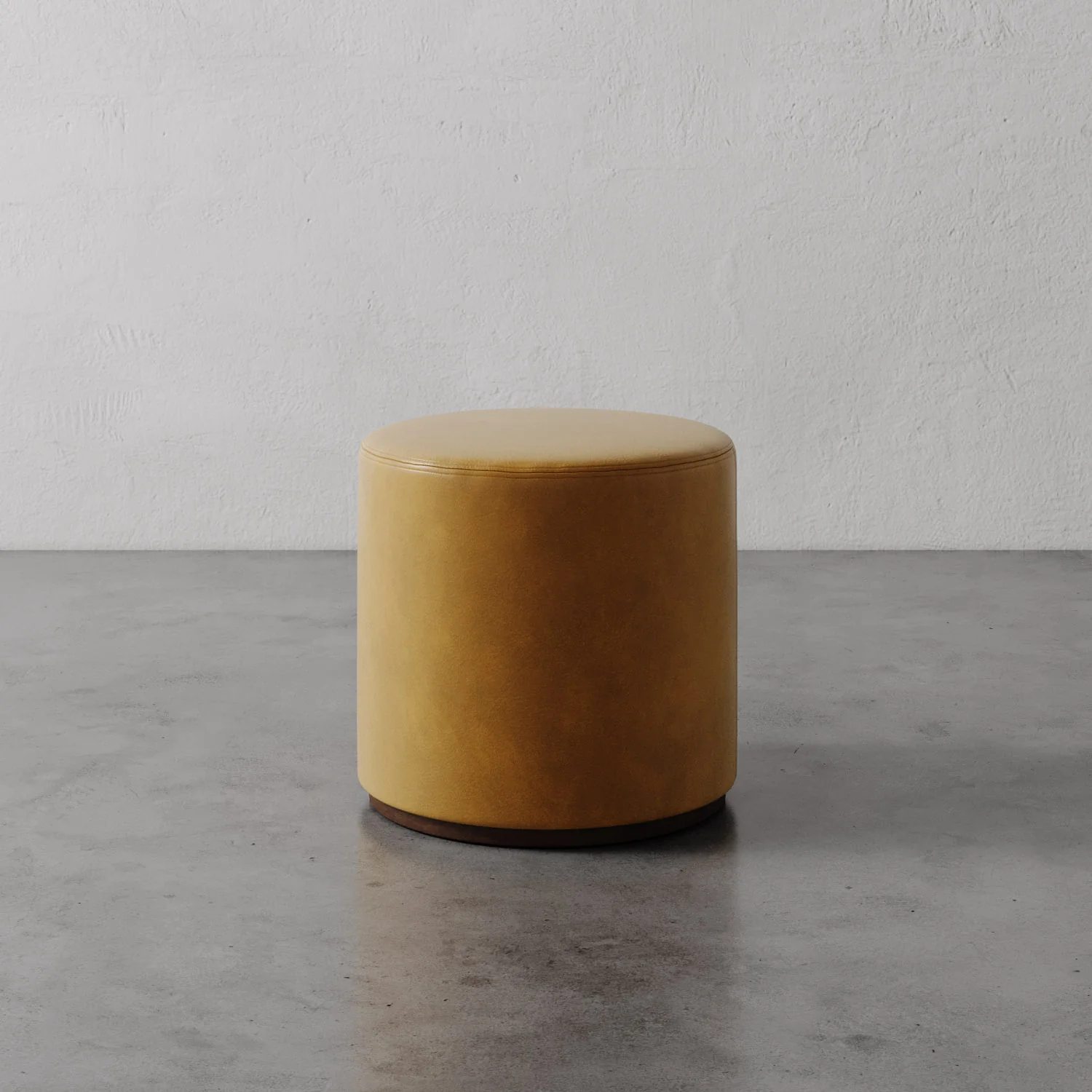 Sophie Leather Round Ottoman - Image 7