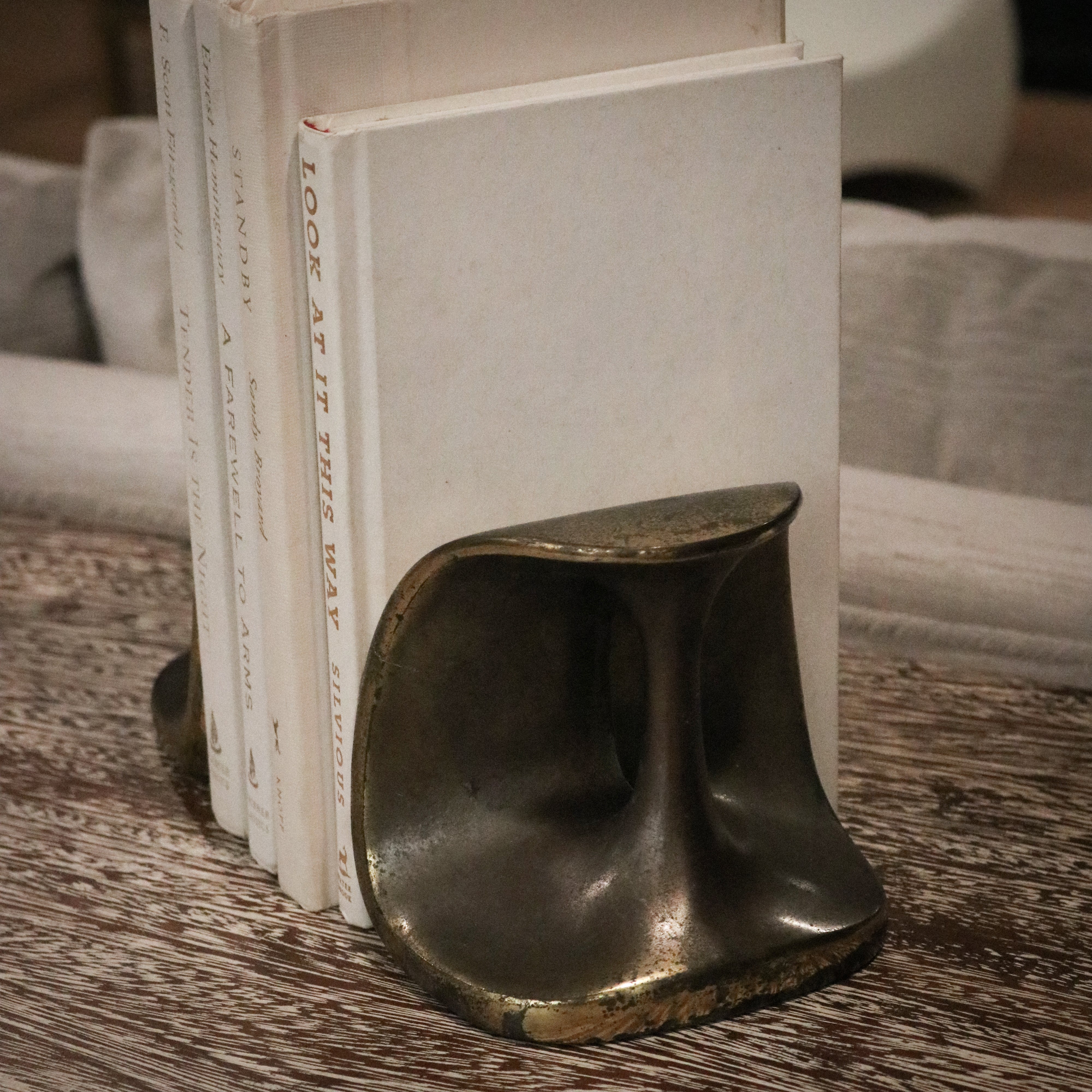 Stunning Vintage Brass Sculptural Bookends by Ben Seibel - Image 2