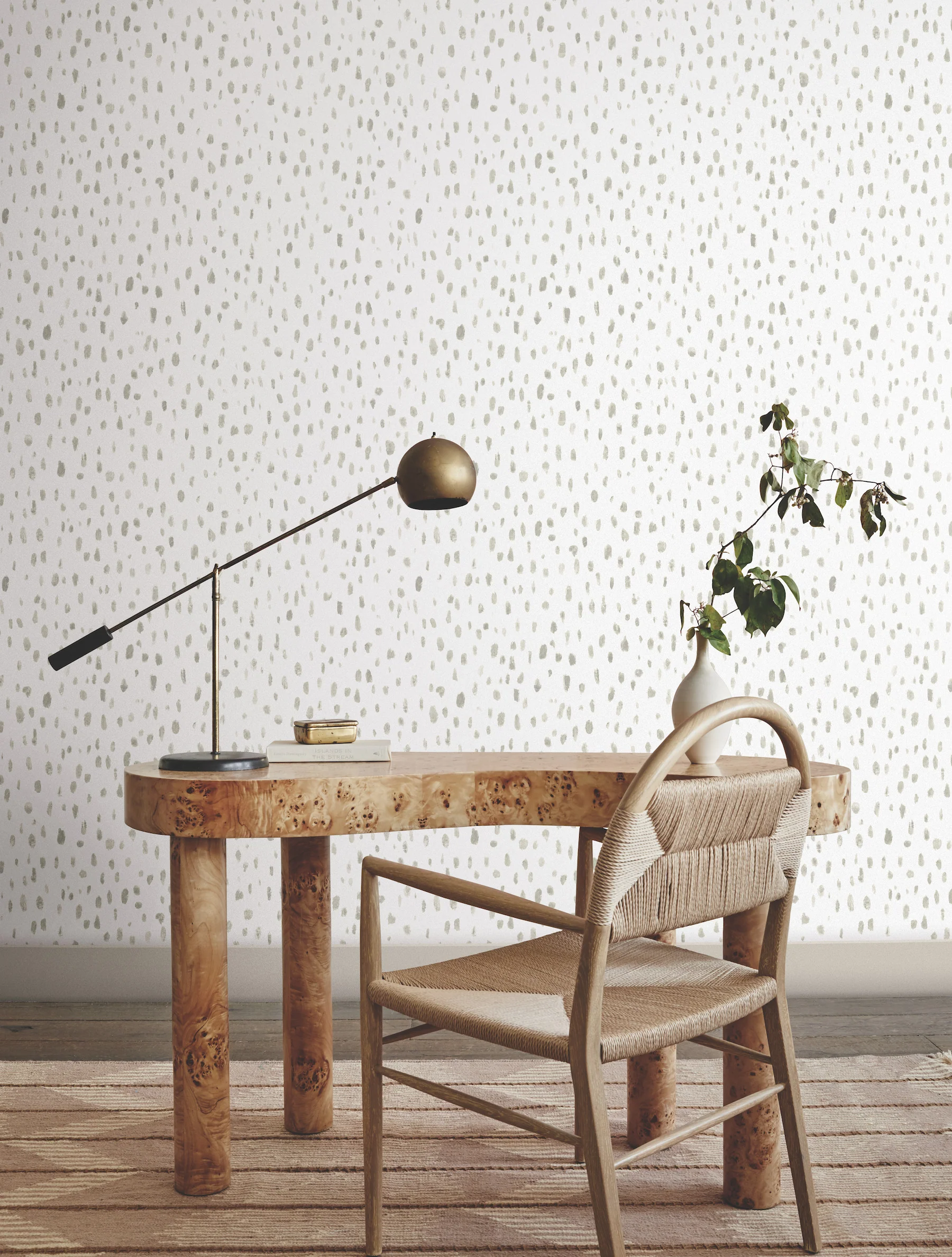 Tachette Taupe Wallpaper - Image 2