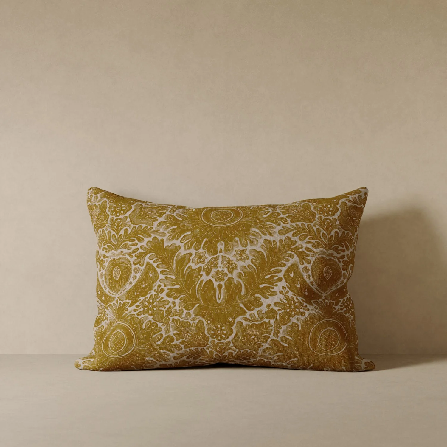 Toile De Rouen Velvet Pillow - Saffron - Image 5