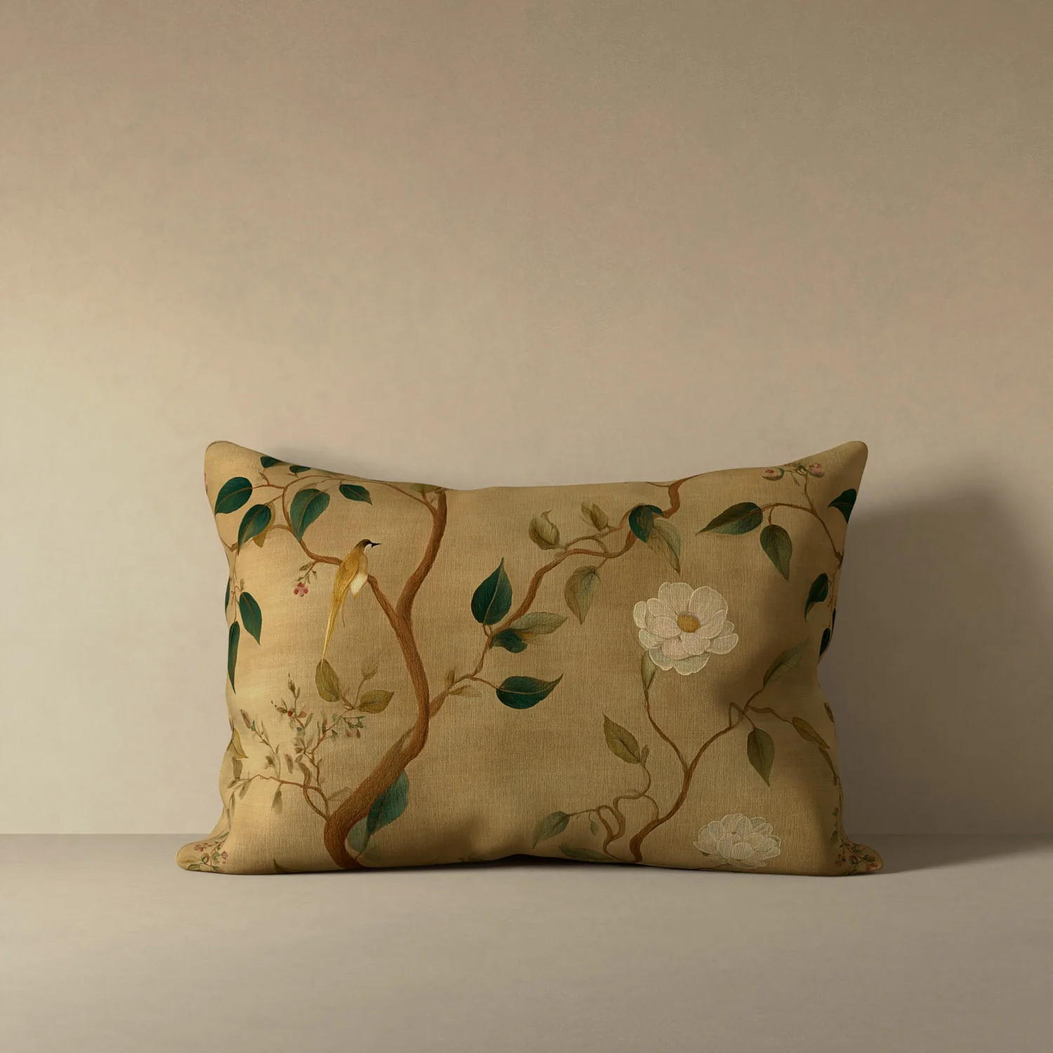 Treillage Gold Linen Pillow - Image 4