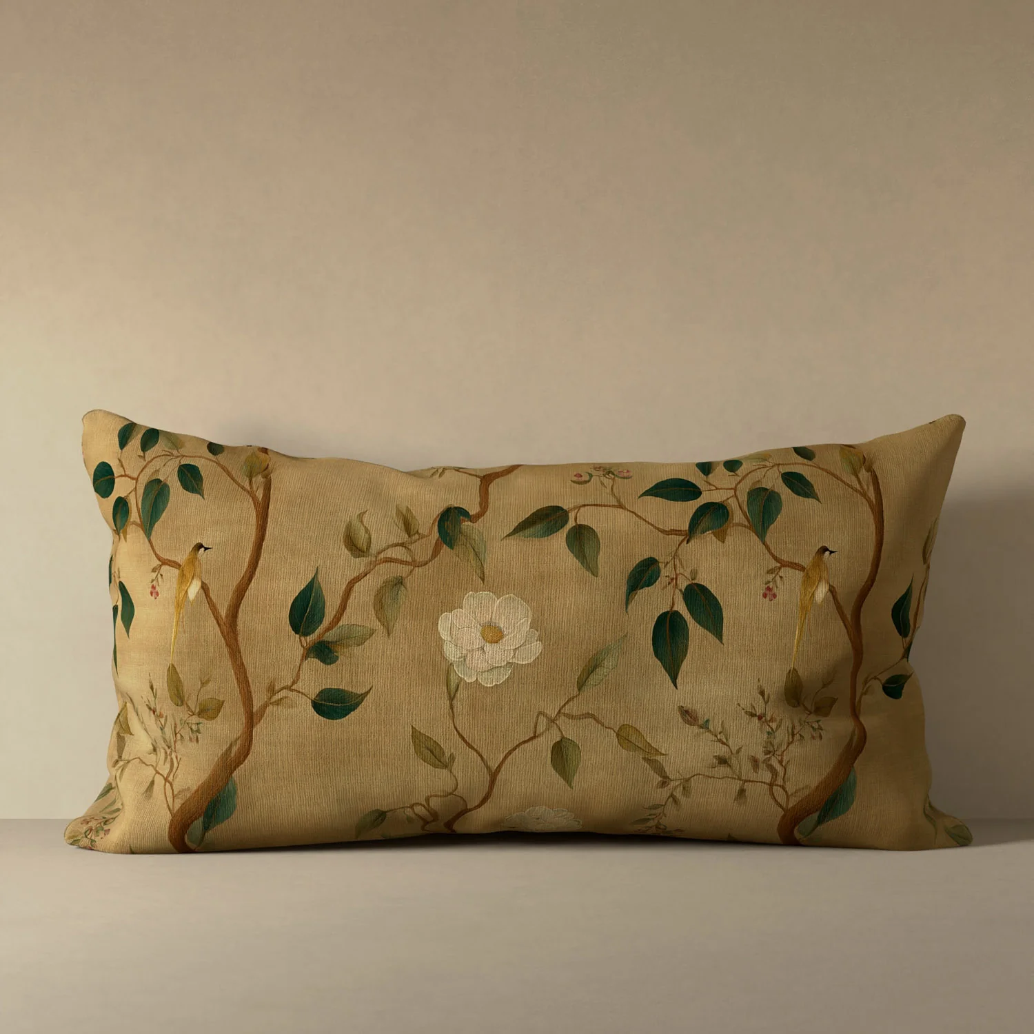 Treillage Gold Linen Pillow - Image 5