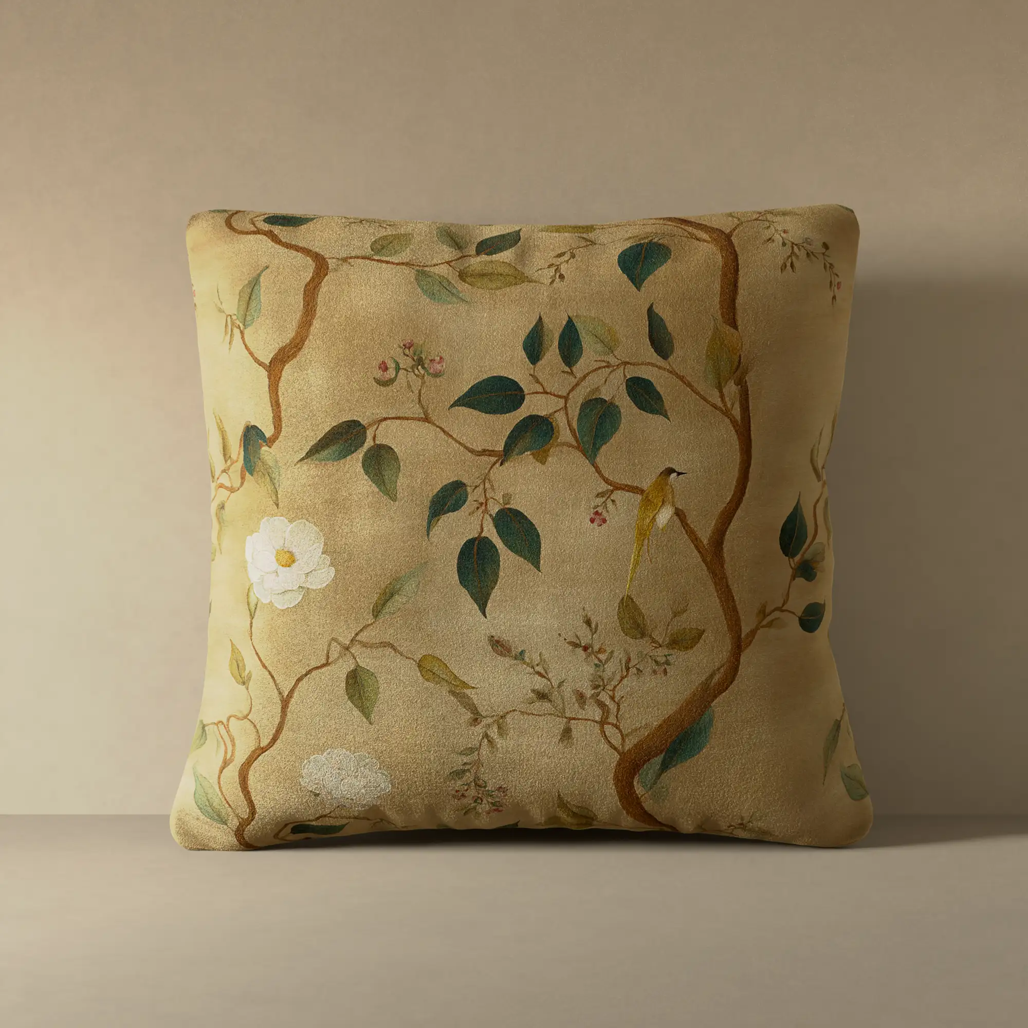 Treillage Gold Velvet Pillow - Image 3