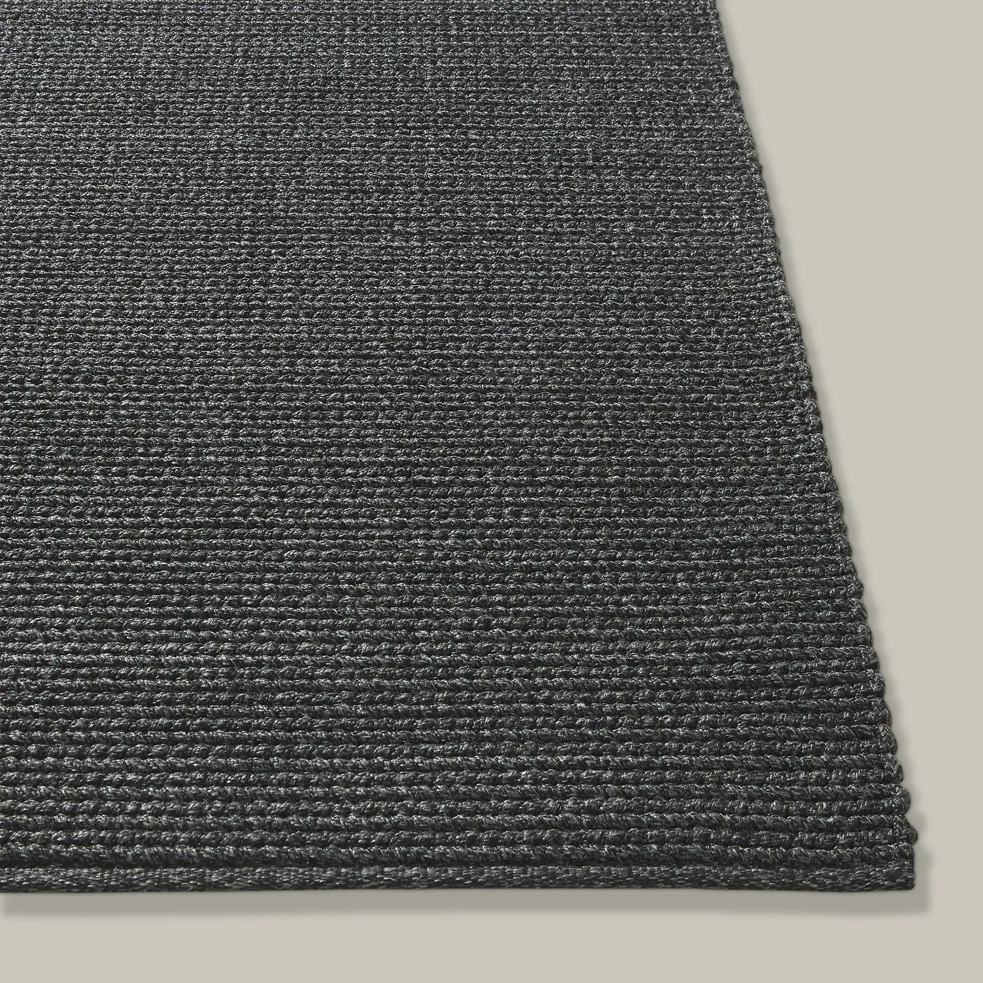 Tricot Handwoven Outdoor Rug (Charcoal) - Image 3