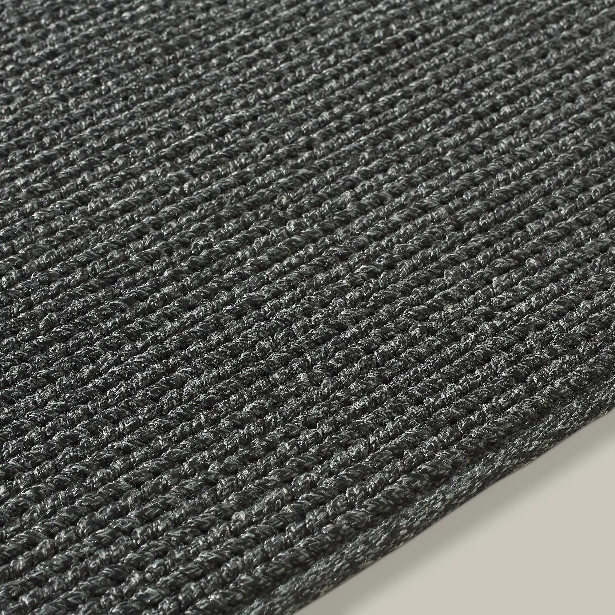 Tricot Handwoven Outdoor Rug (Charcoal) - Image 5