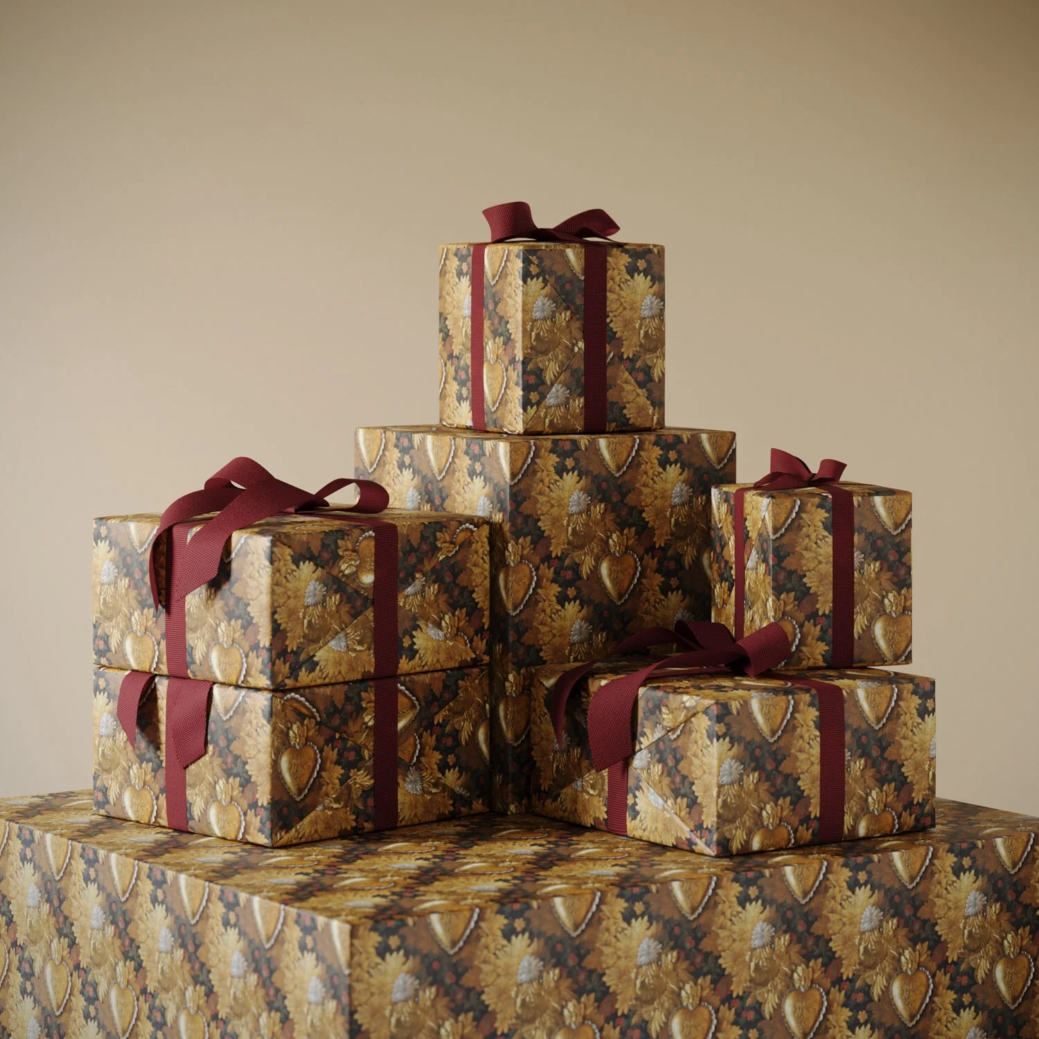 Victorian Locket Gift Wrapping Paper - Image 2
