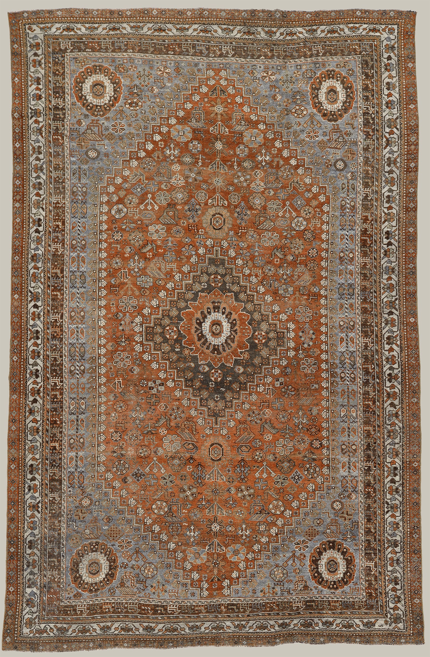 Vintage 1950's Southcentral Persia Shiraz rug - 7' x 11' - Image 5